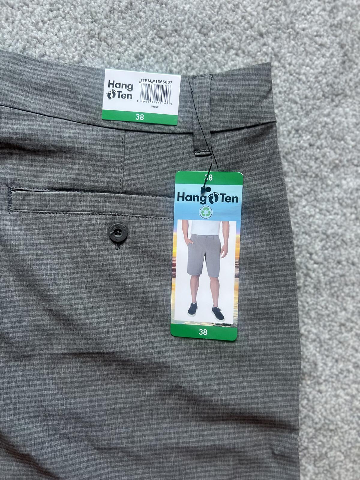 Hang Ten grey chino shorts, size 38” waist