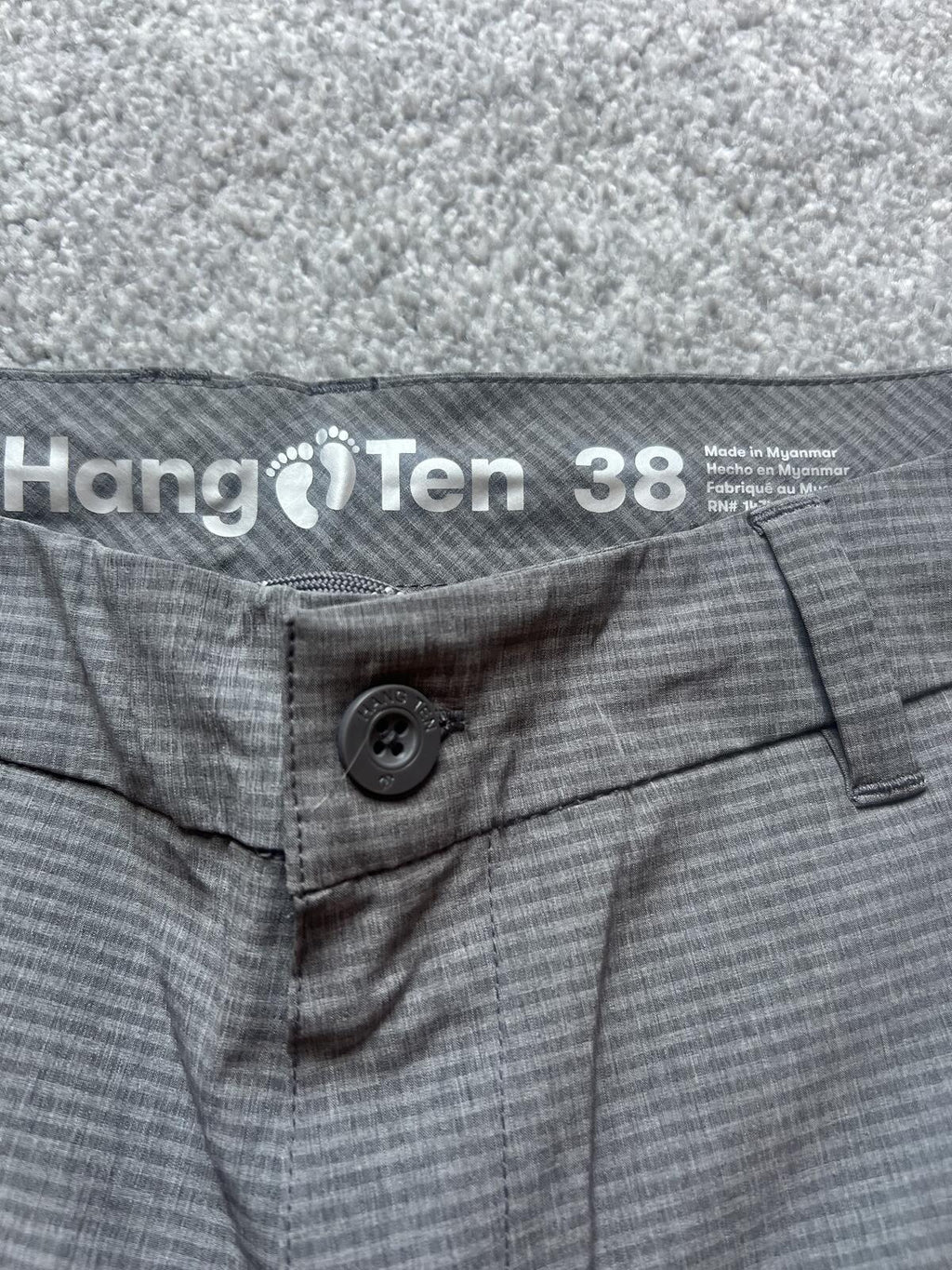 Hang Ten grey chino shorts, size 38” waist