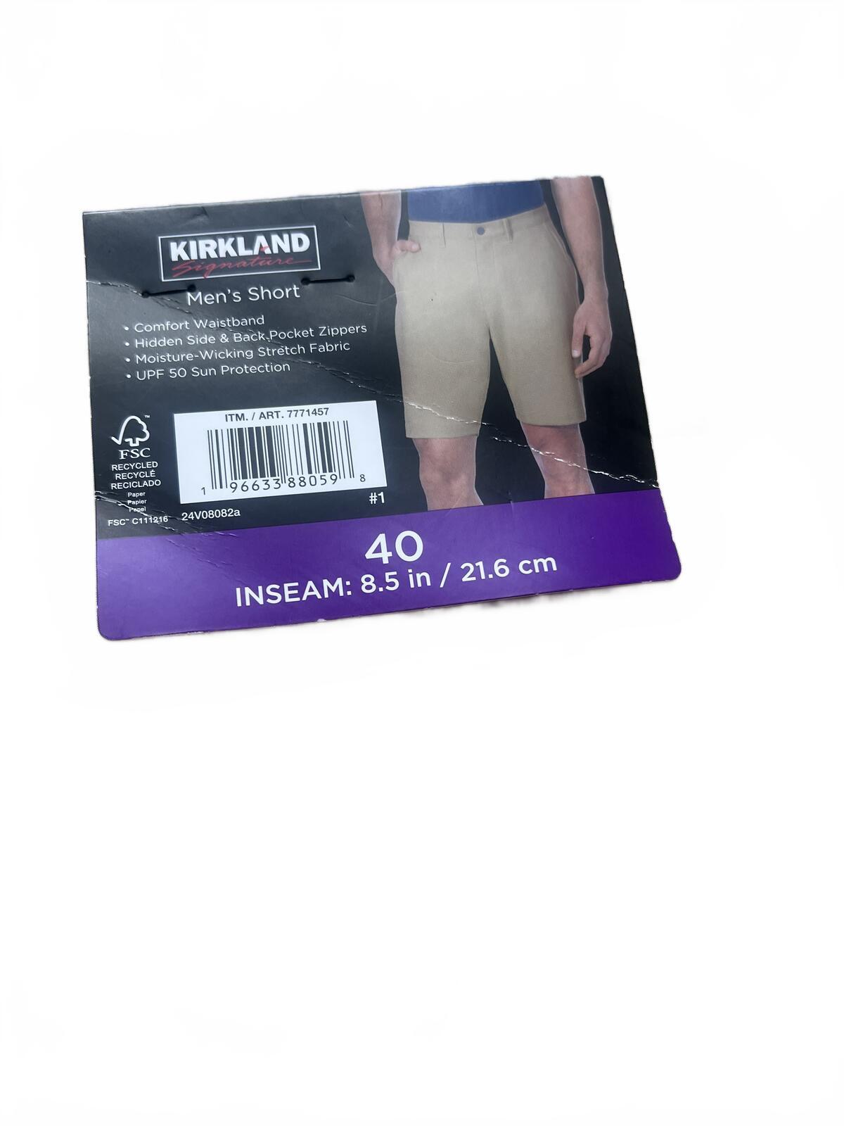Kirkland beige chino shorts, size 40” waist