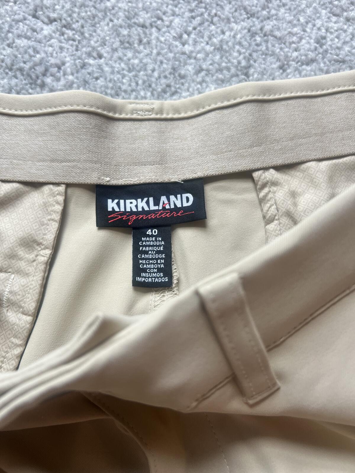 Kirkland beige chino shorts, size 40” waist