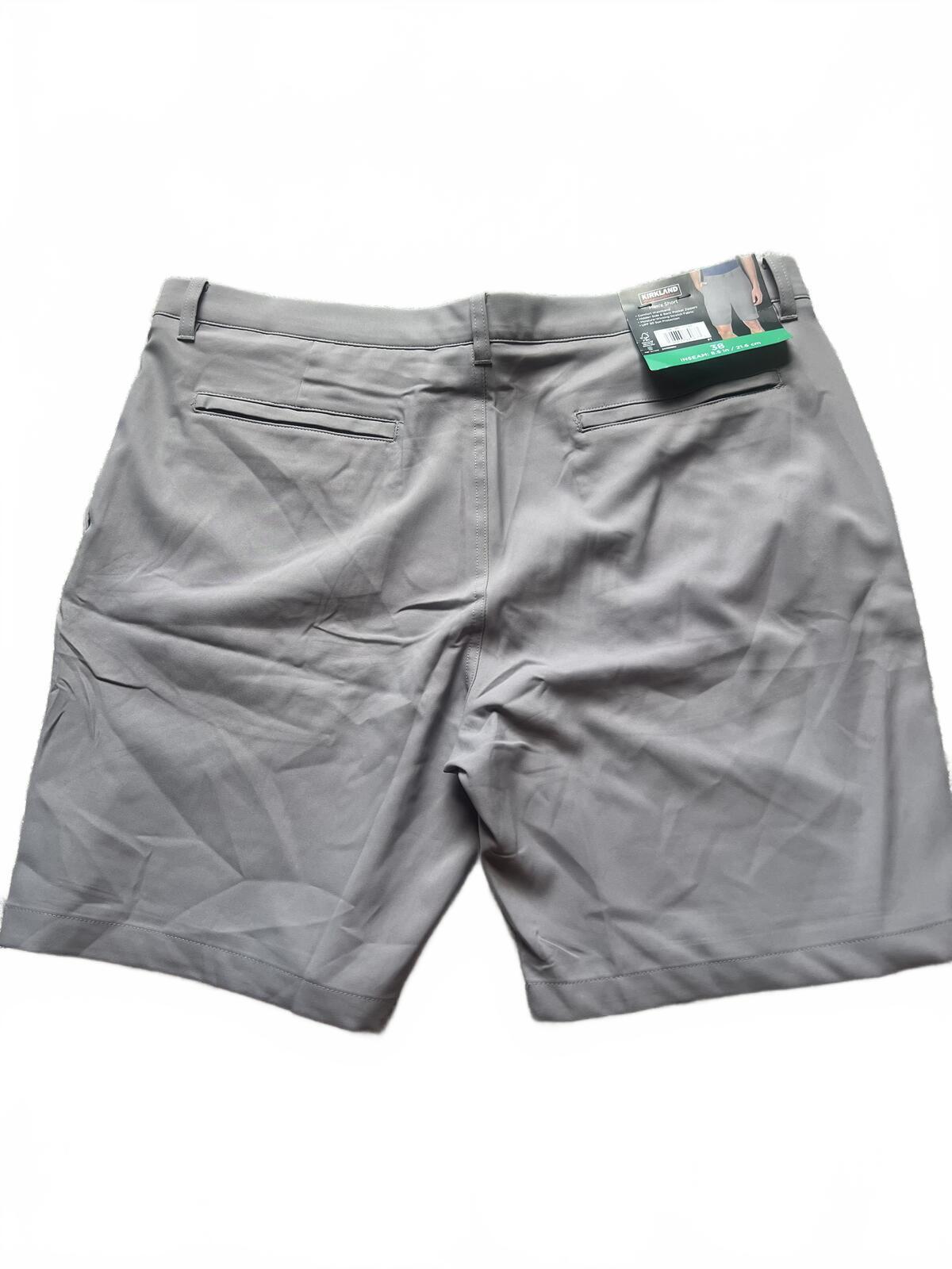 Kirkland grey chino shorts, size 38”