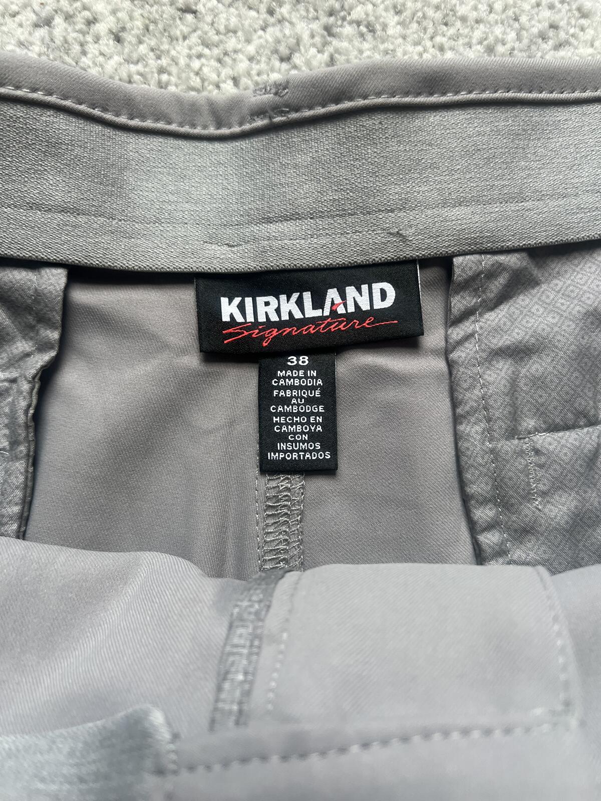 Kirkland grey chino shorts, size 38”