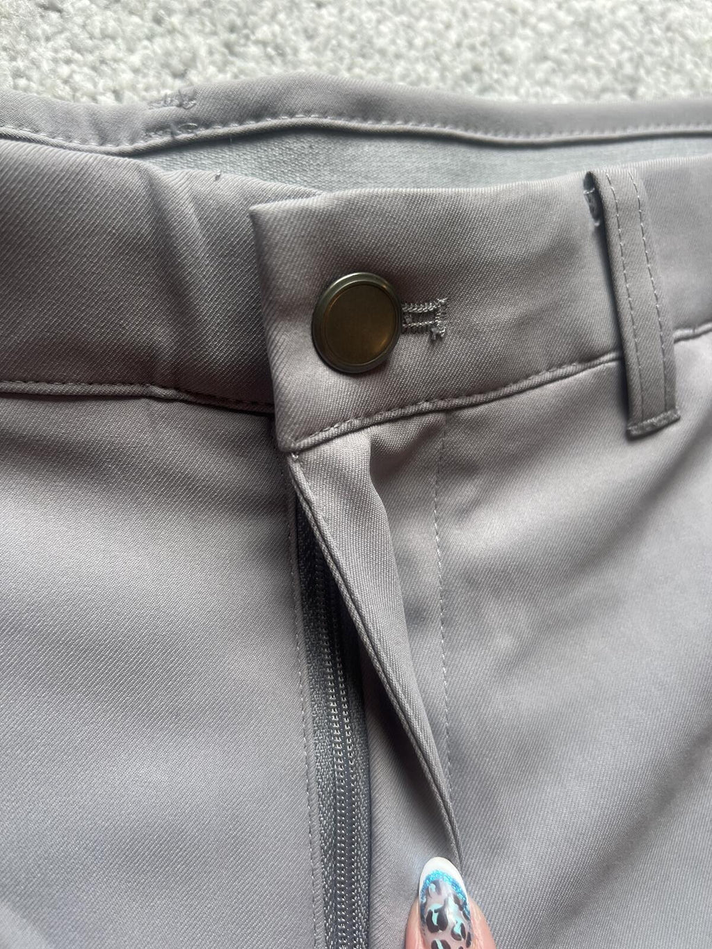 Kirkland grey chino shorts, size 38”