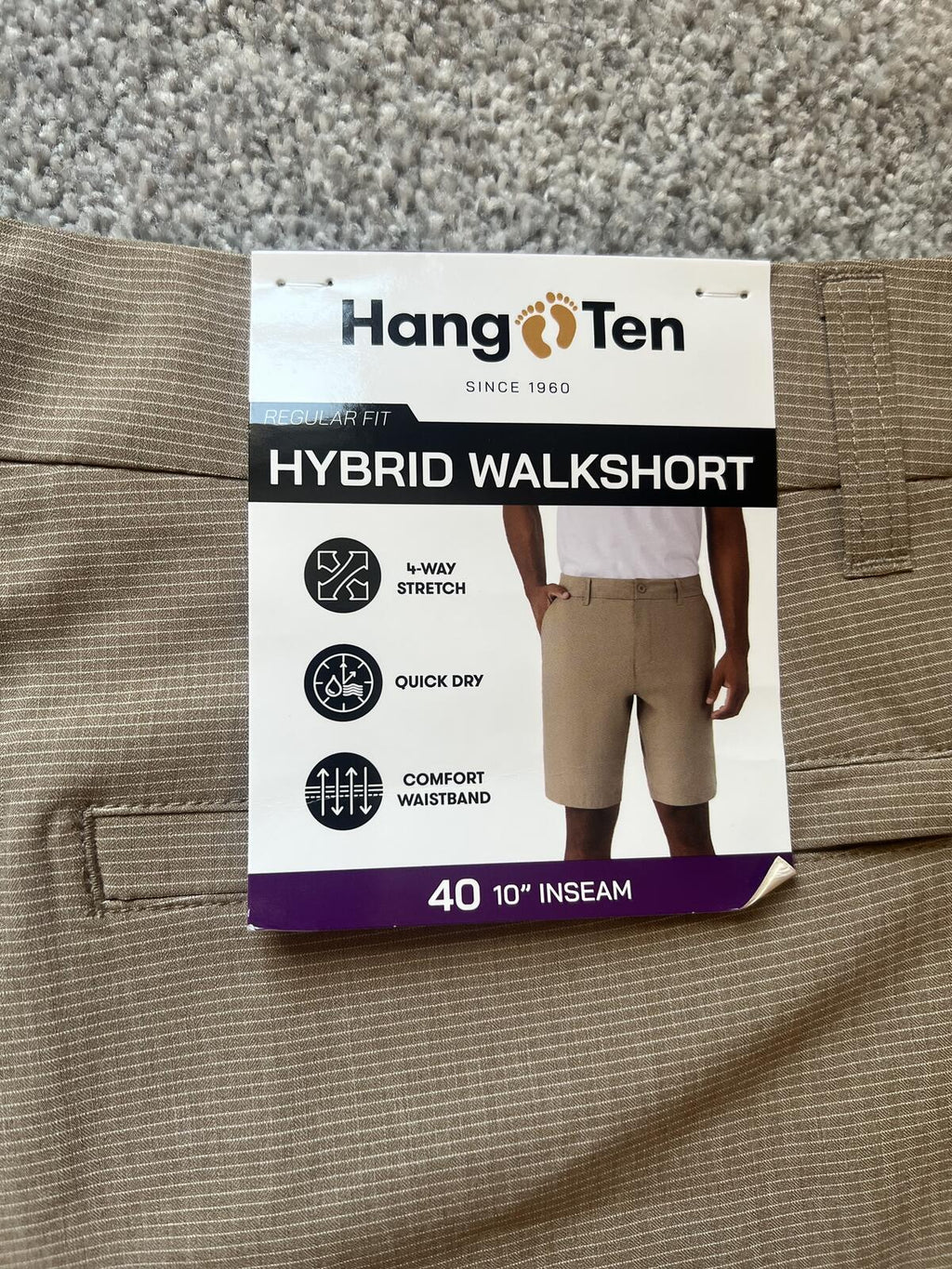 Hang Ten tan chino shorts, size 40” waist
