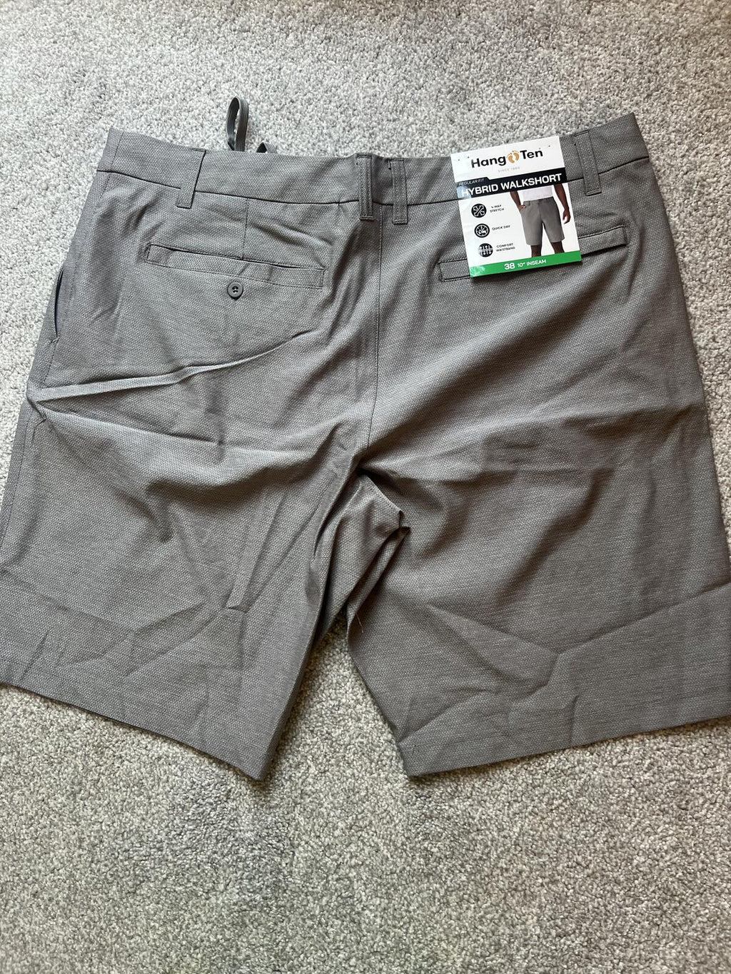 Hang Ten grey chino shorts, size 38” waist