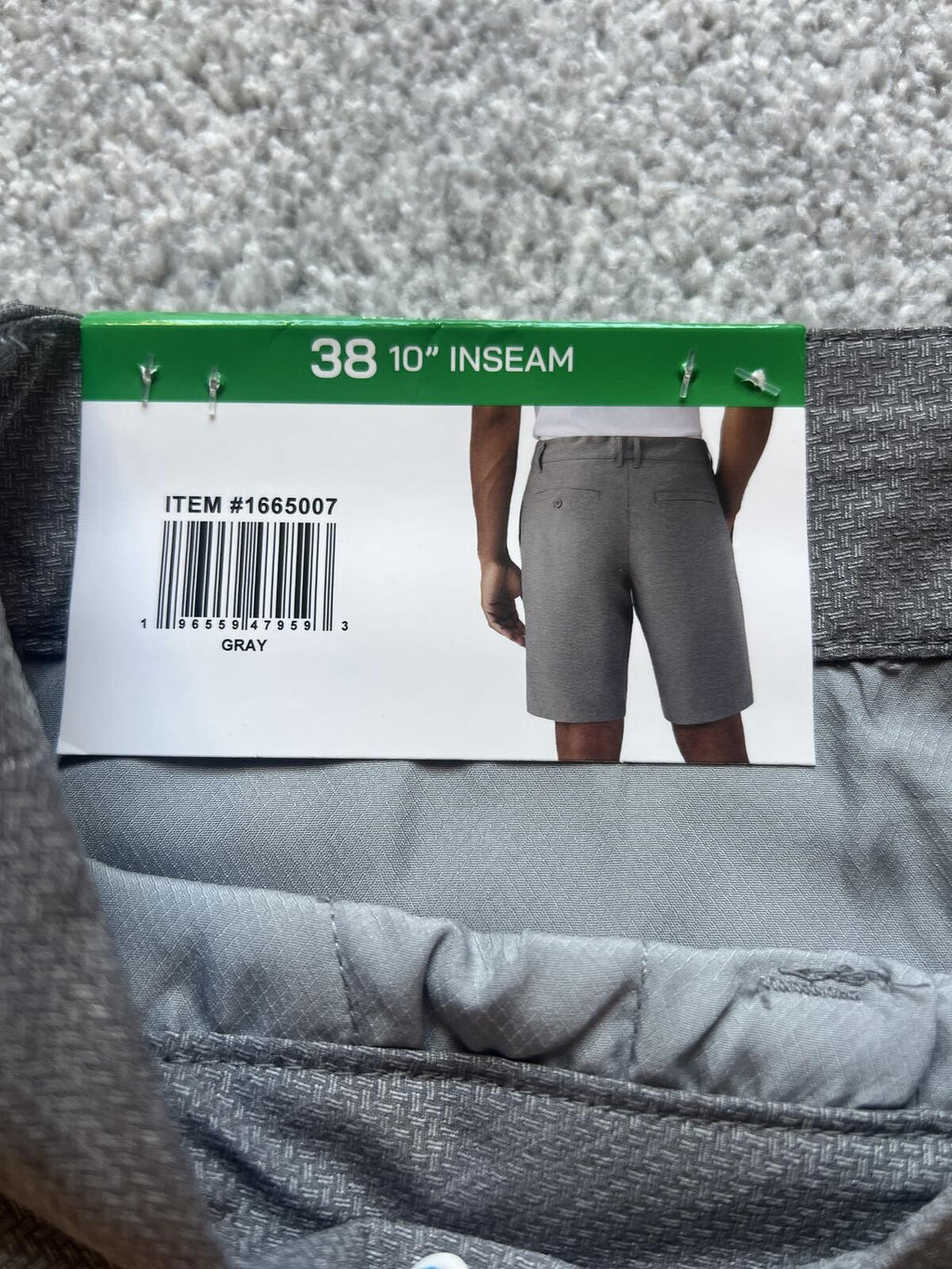 Hang Ten grey chino shorts, size 38” waist