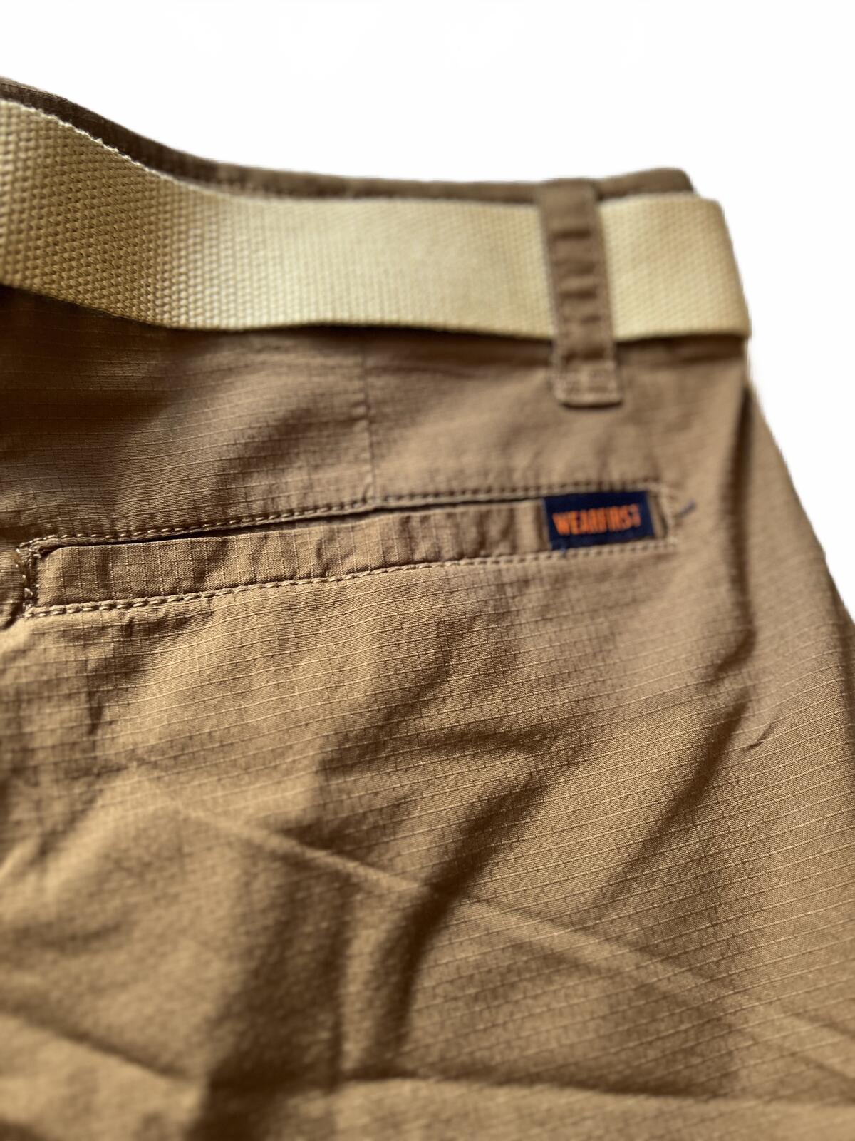 Wearfirst brown cargo shorts, size 34” waist