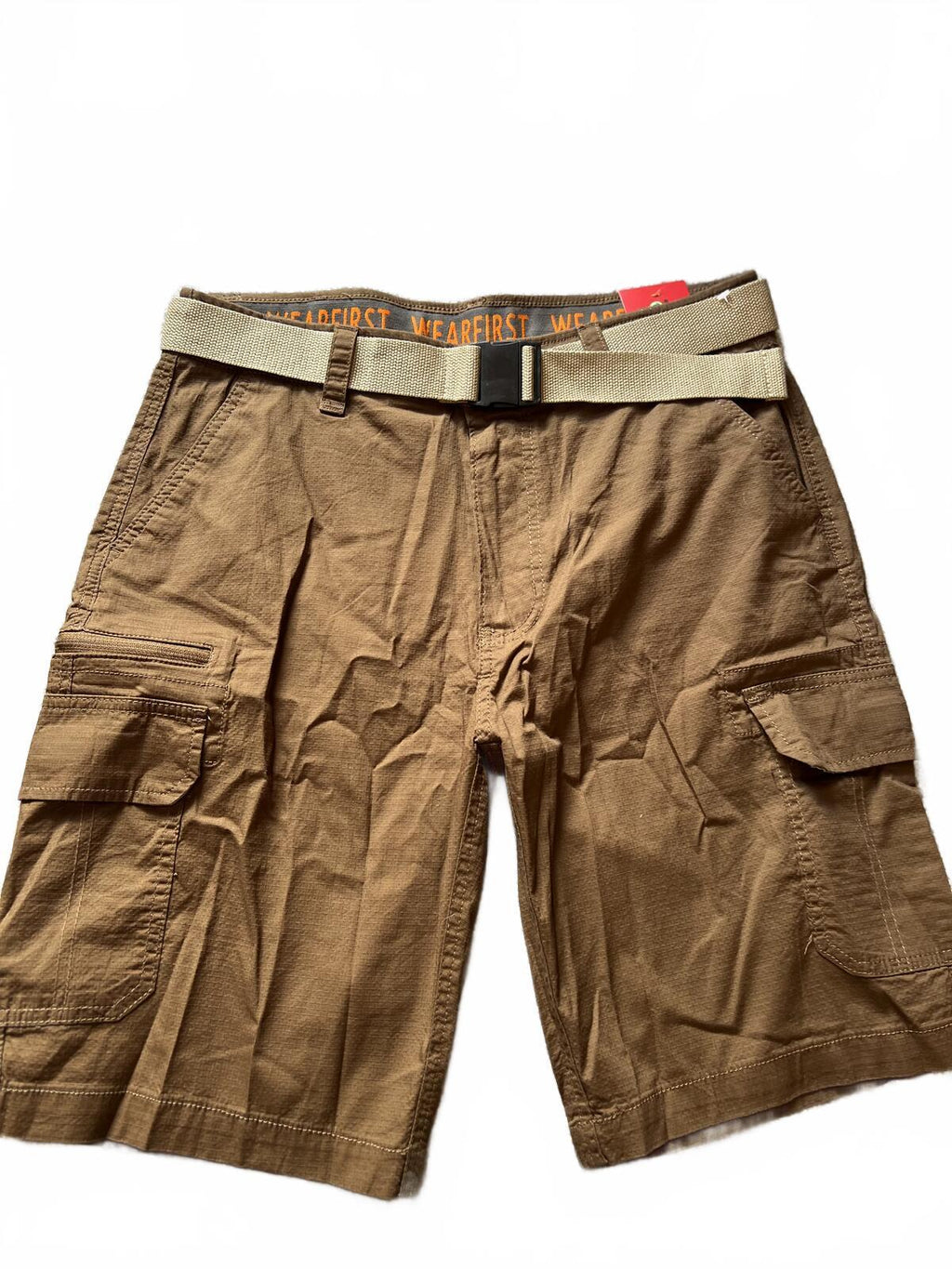 Wearfirst brown cargo shorts, size 34” waist