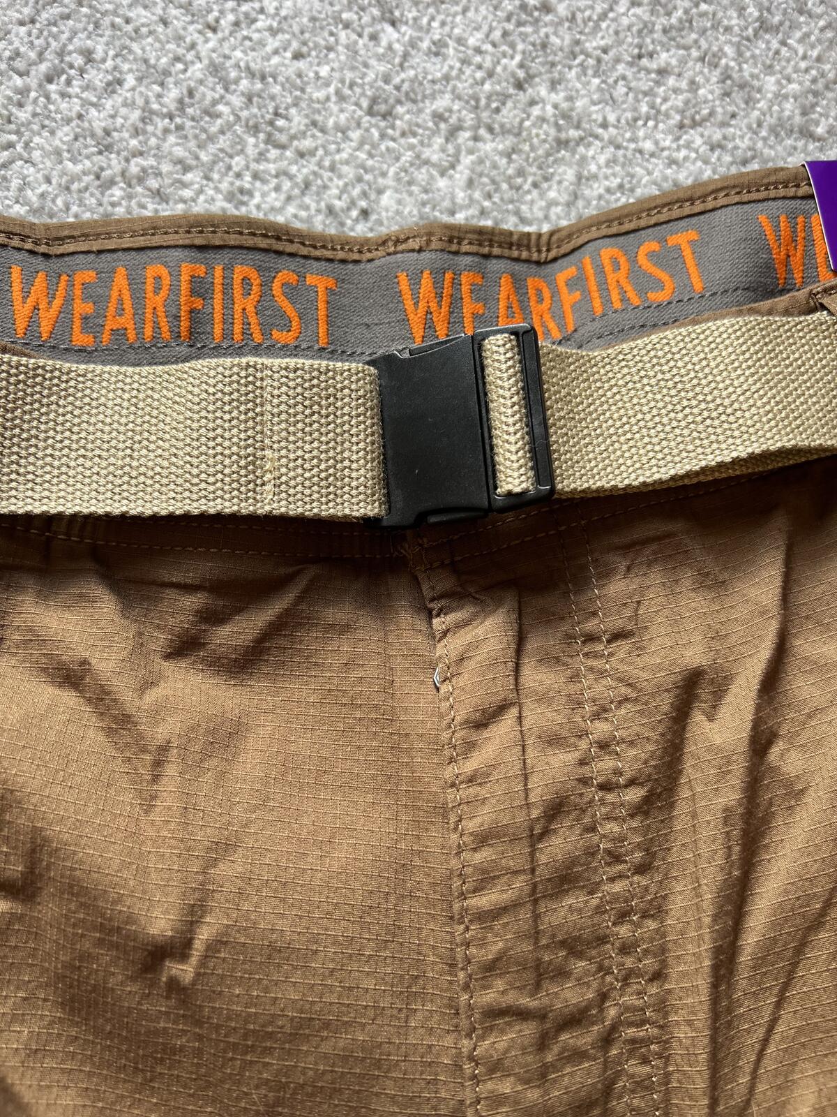 Wearfirst brown cargo shorts, size 40” waist