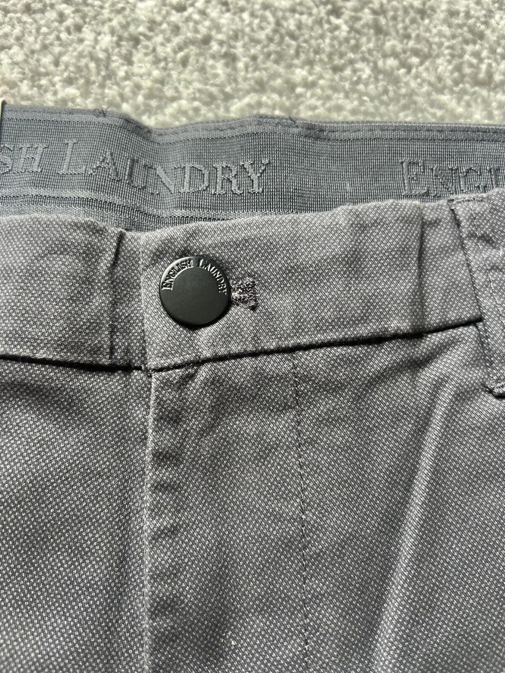 English Laundry dark grey chino shorts, size 34” waist