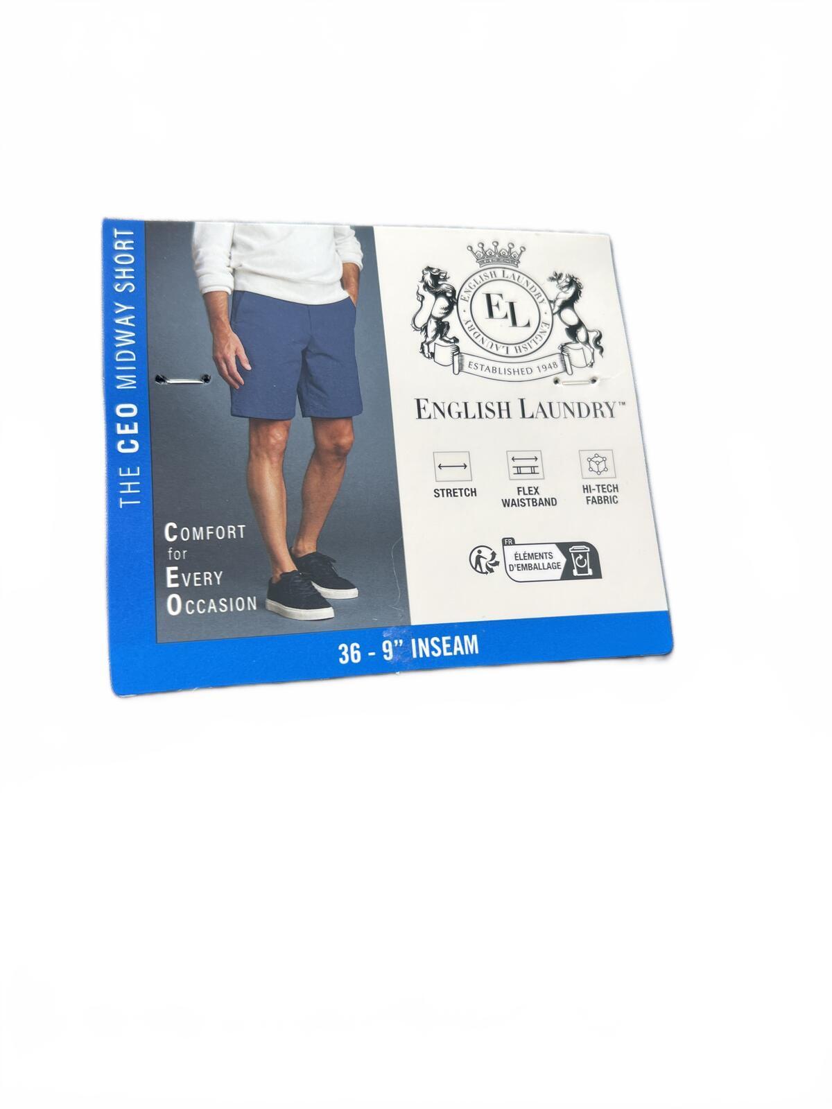 English Laundry college blue chino shorts, size 36” waist
