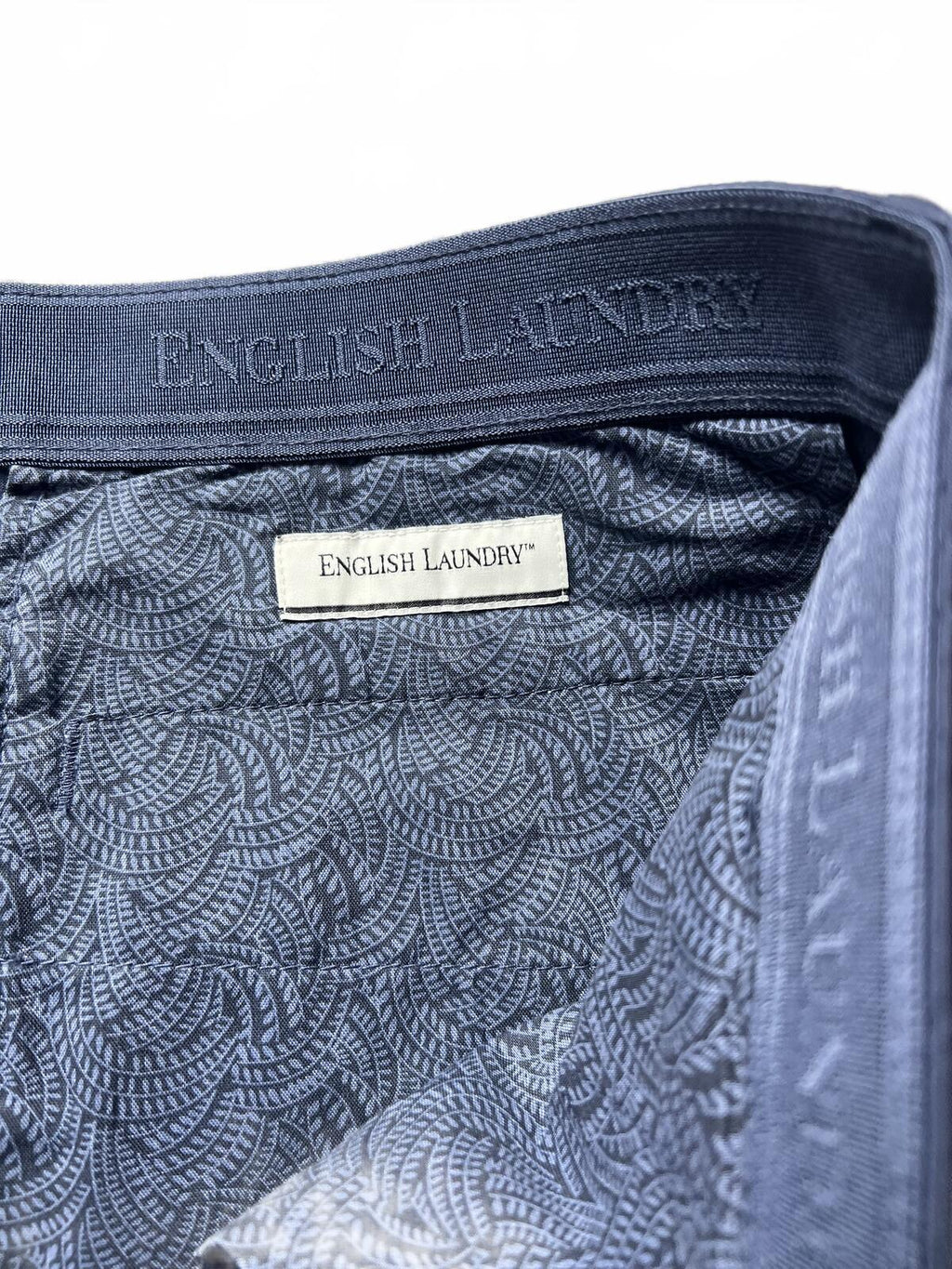 English Laundry college blue chino shorts, size 36” waist