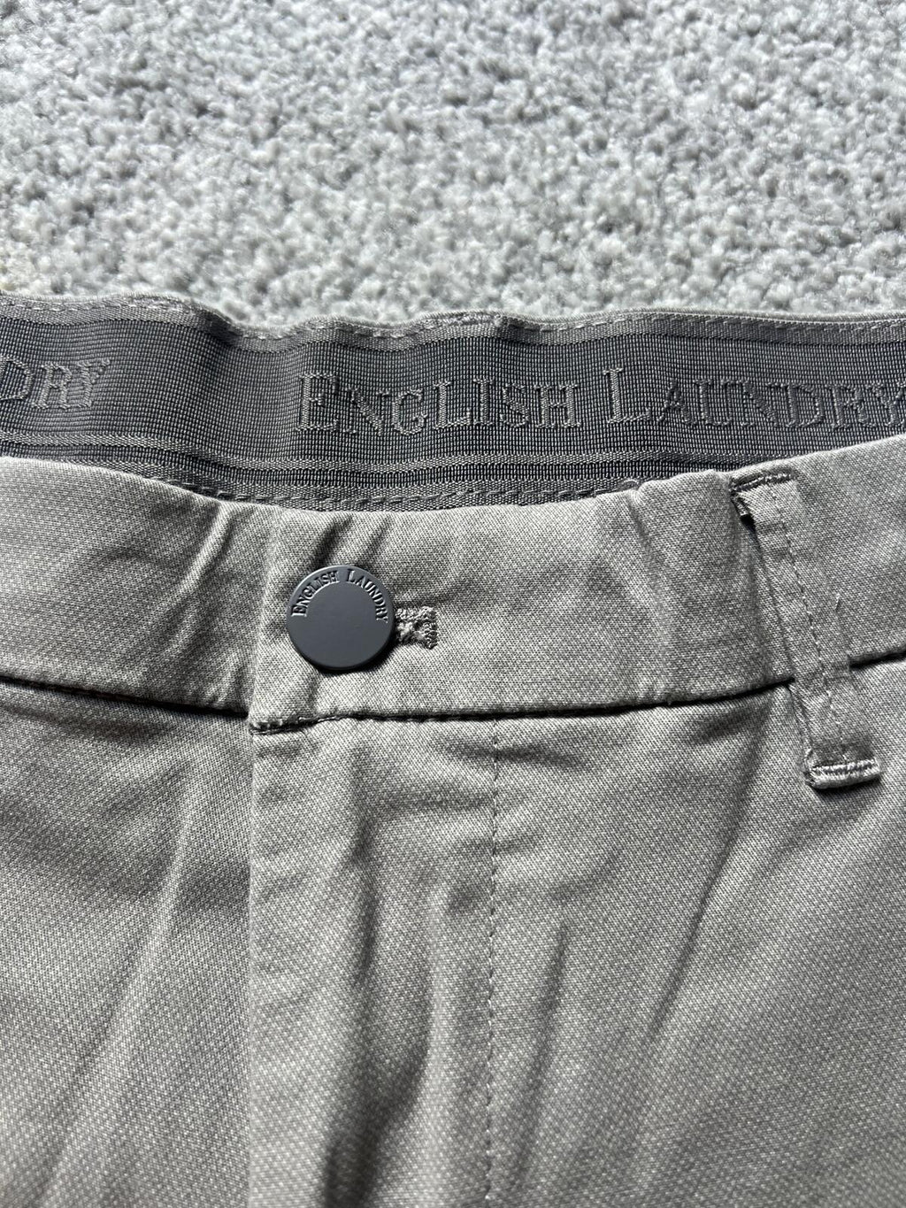 English Laundry grey flat front chinos, size 32” waist