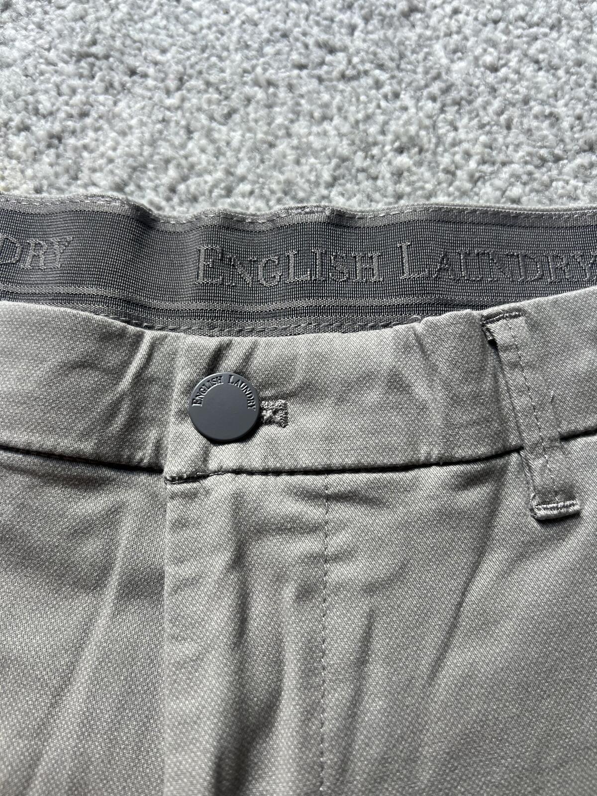 English Laundry grey flat front chinos, size 32” waist
