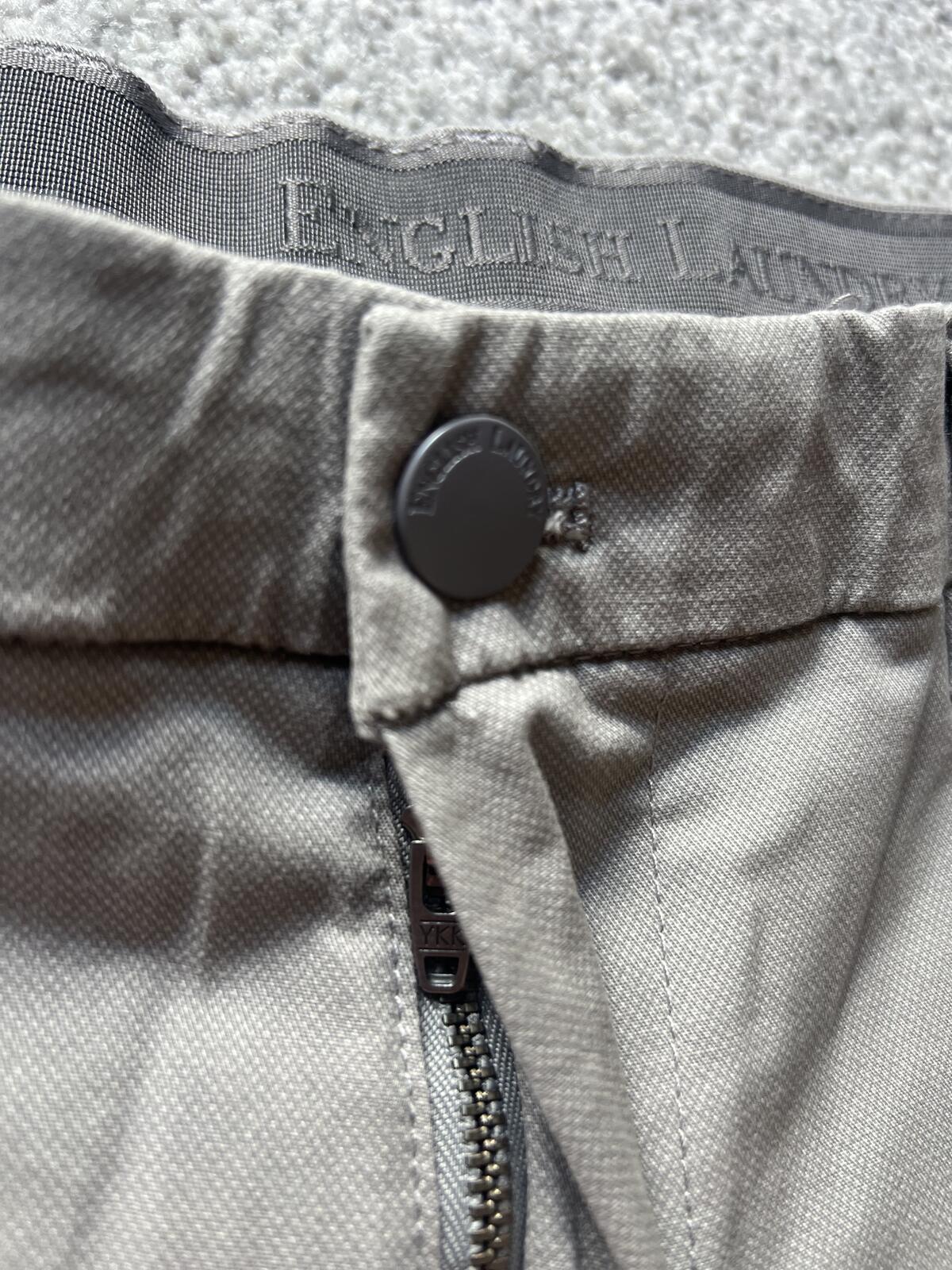 English Laundry grey flat front chinos, size 32” waist