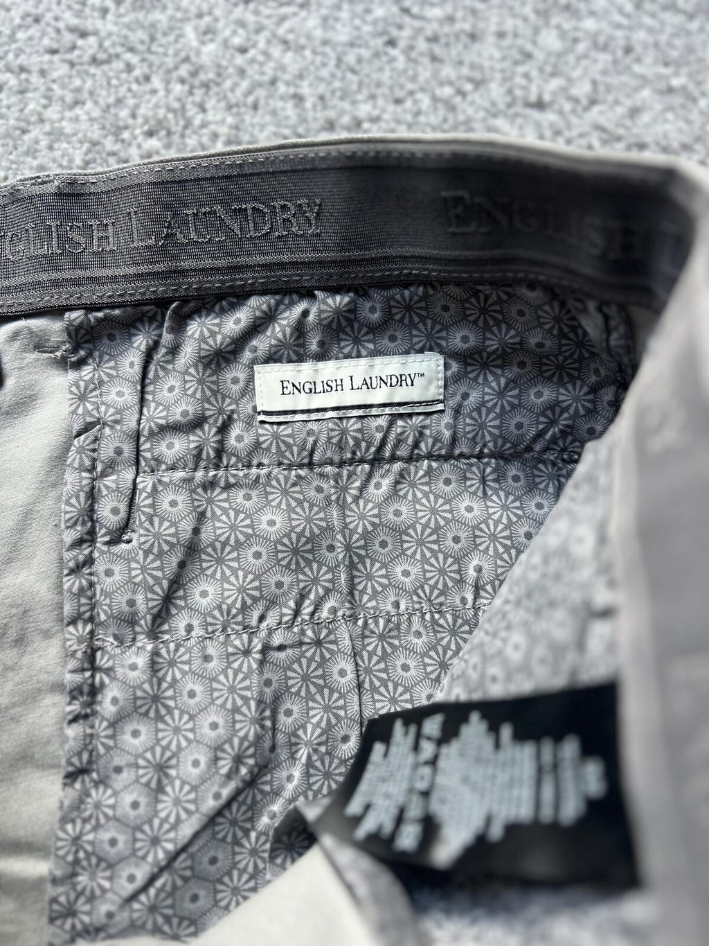 English Laundry grey flat front chinos, size 32” waist