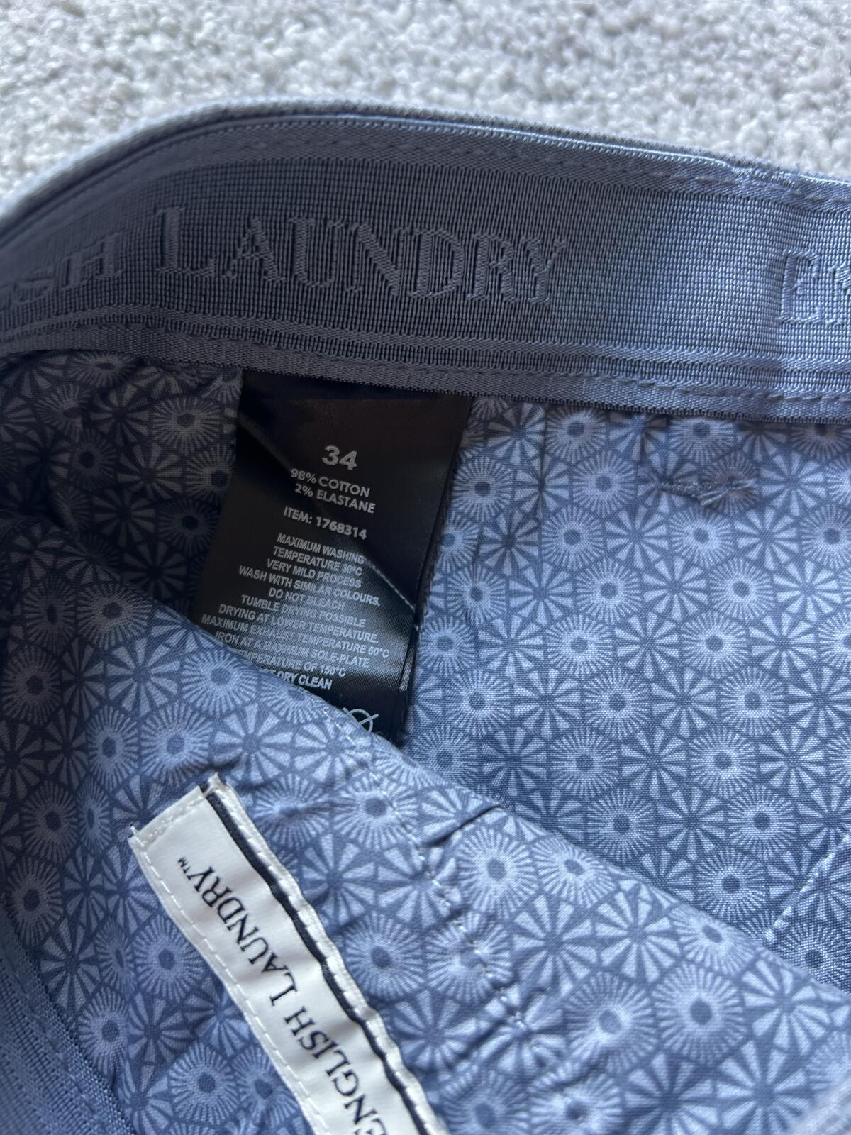 English Laundry blue chino shorts, size 34” waist