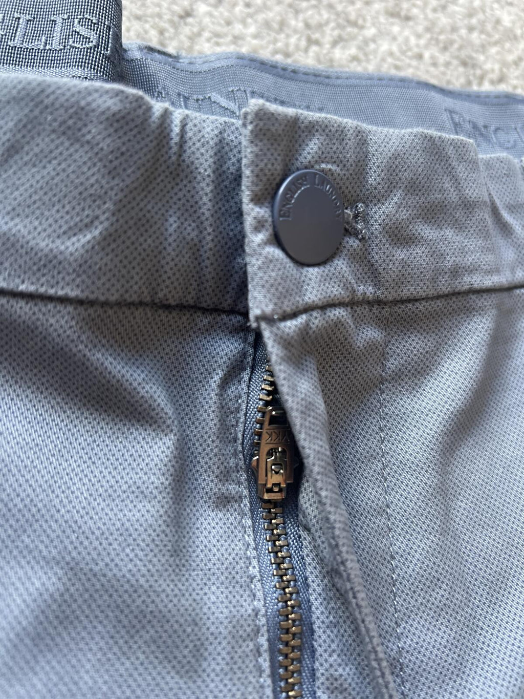 English Laundry blue flat front chino shorts, size 40” waist
