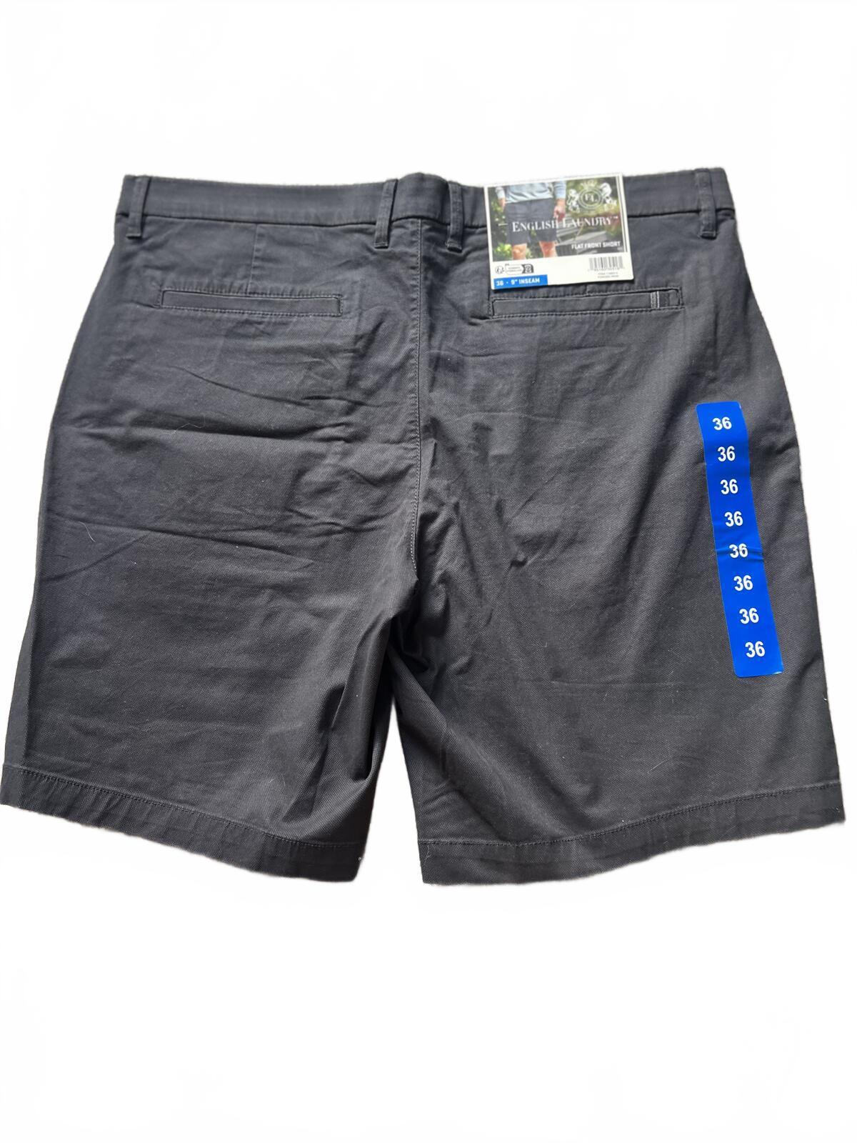 English Laundry dark grey chino shorts, size 36” waist