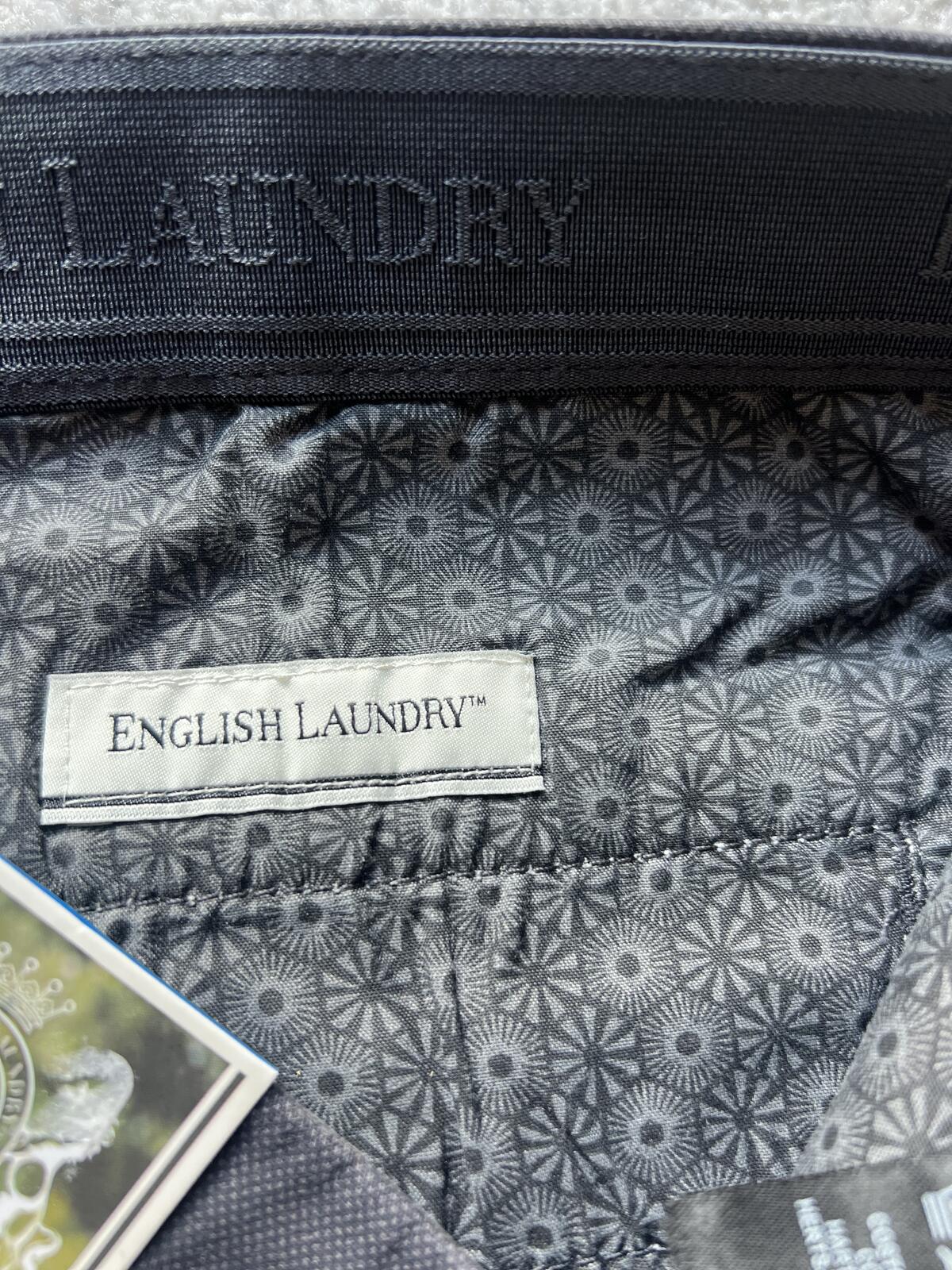 English Laundry dark grey chino shorts, size 36” waist