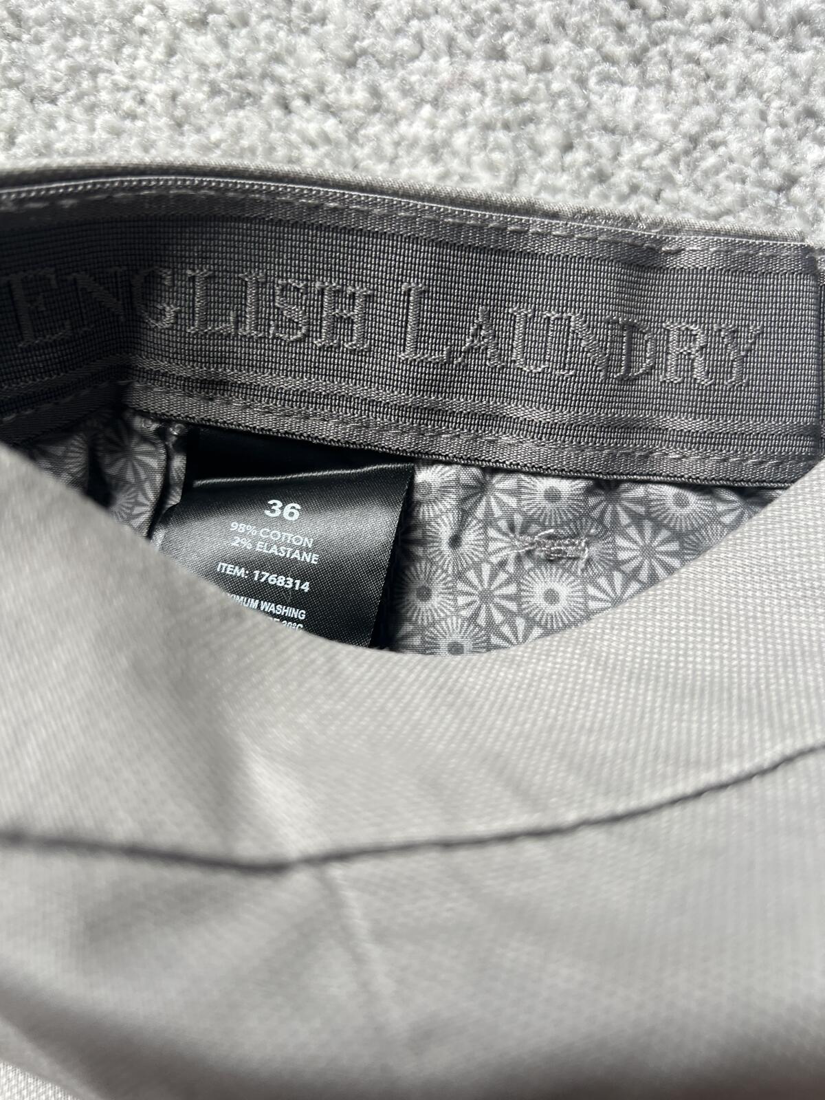 English Laundry grey chino shorts, size 36” waist