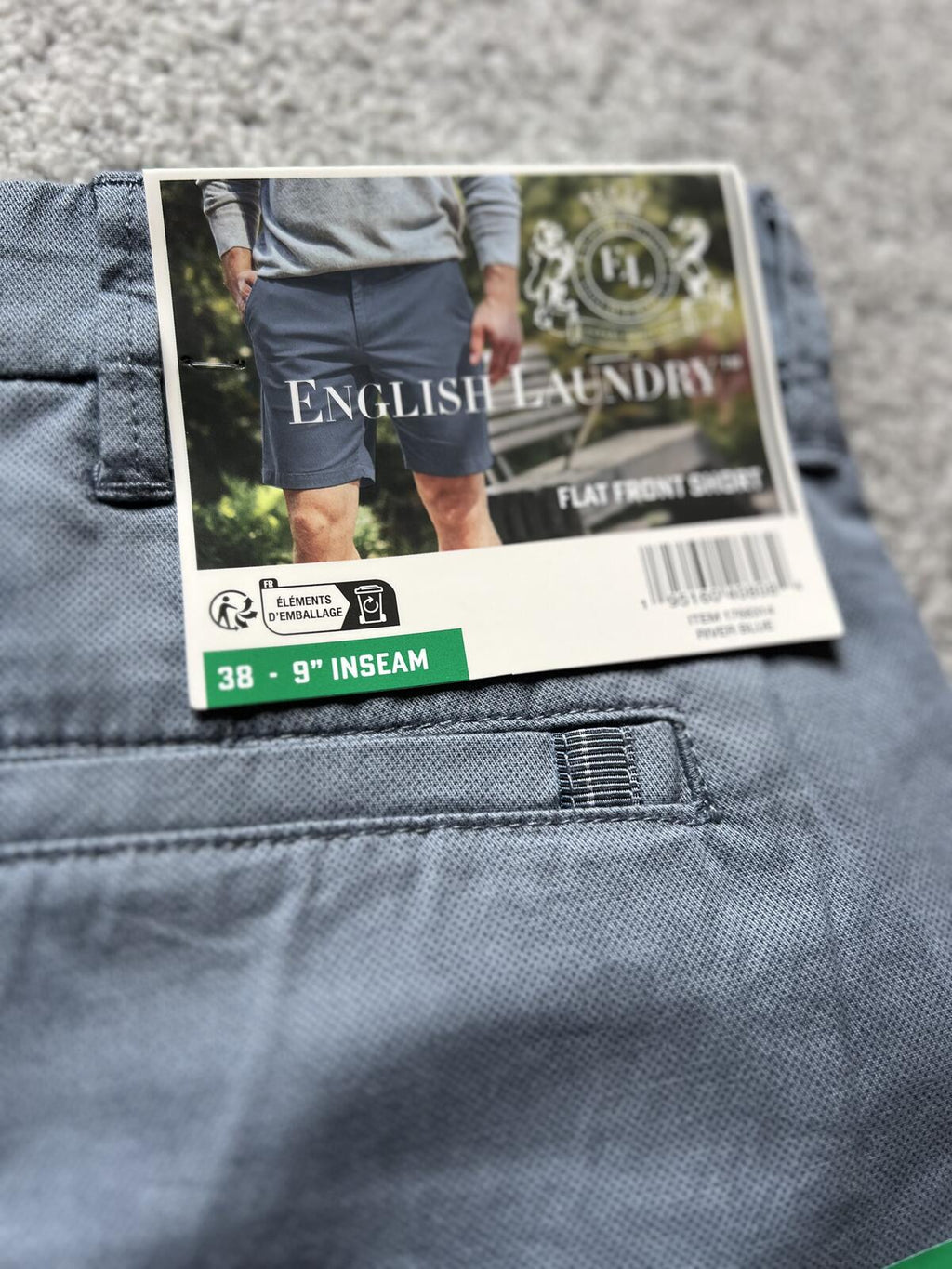 English Laundry blue chino shorts, size 38” waist