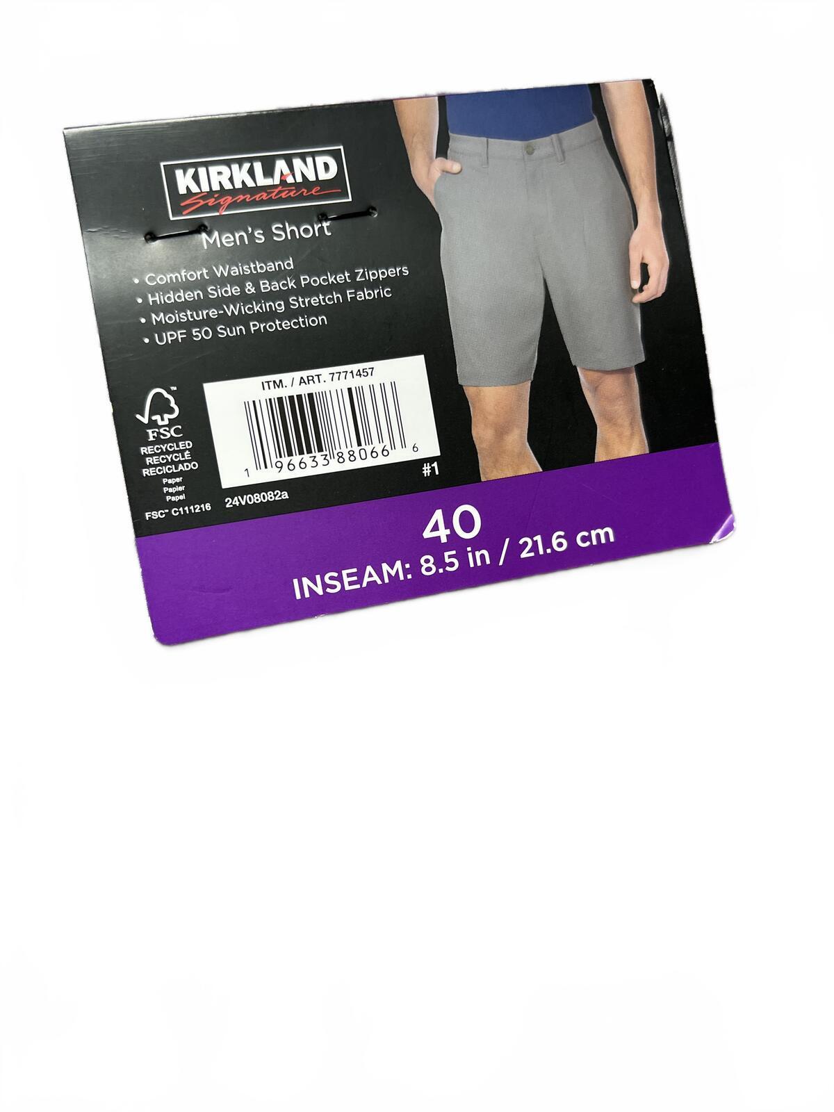 Kirkland grey chino shorts, size 40” waist