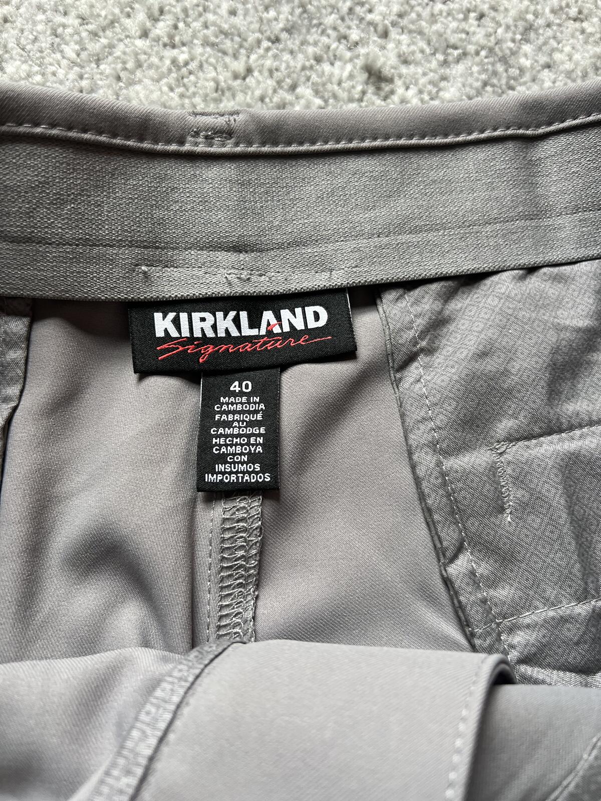 Kirkland grey chino shorts, size 40” waist