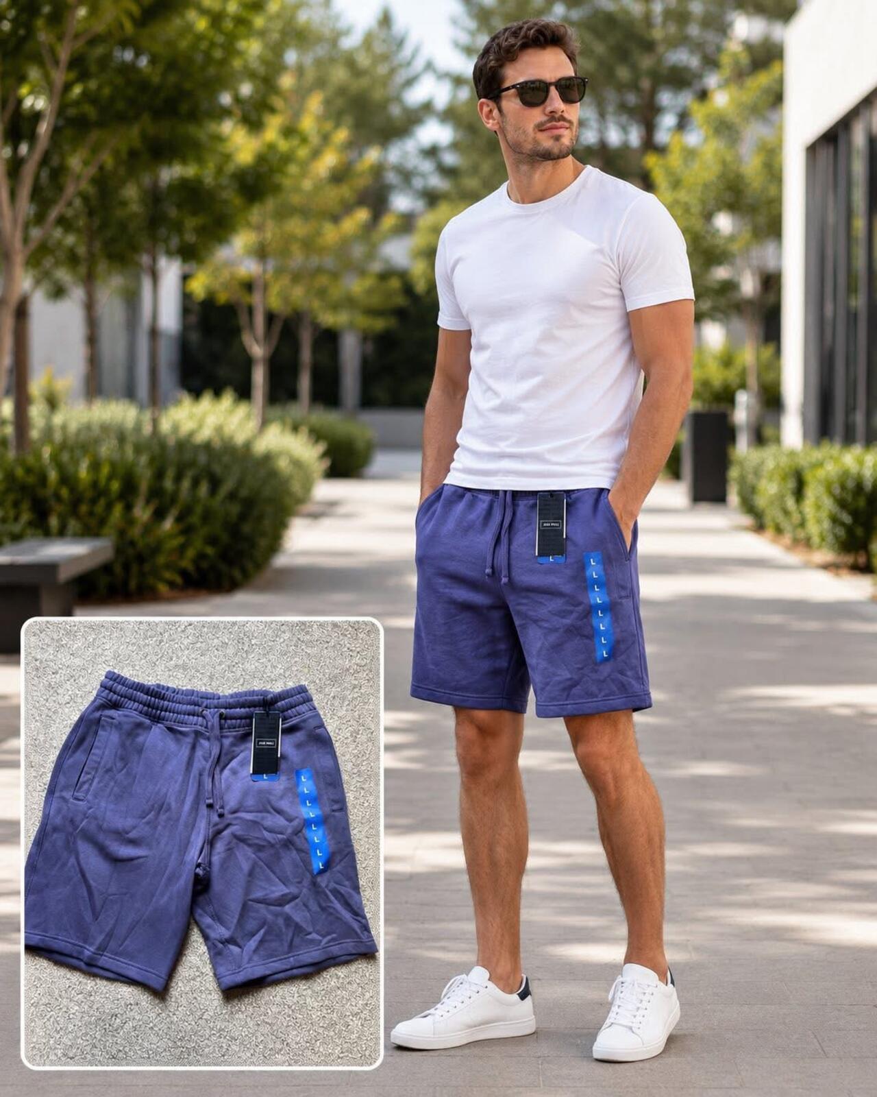 Jack Wills blue elasticated waist shorts, size large