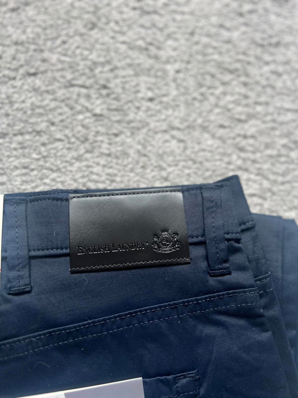 English Laundry navy 5-pocket chinos, size 38” x 32”