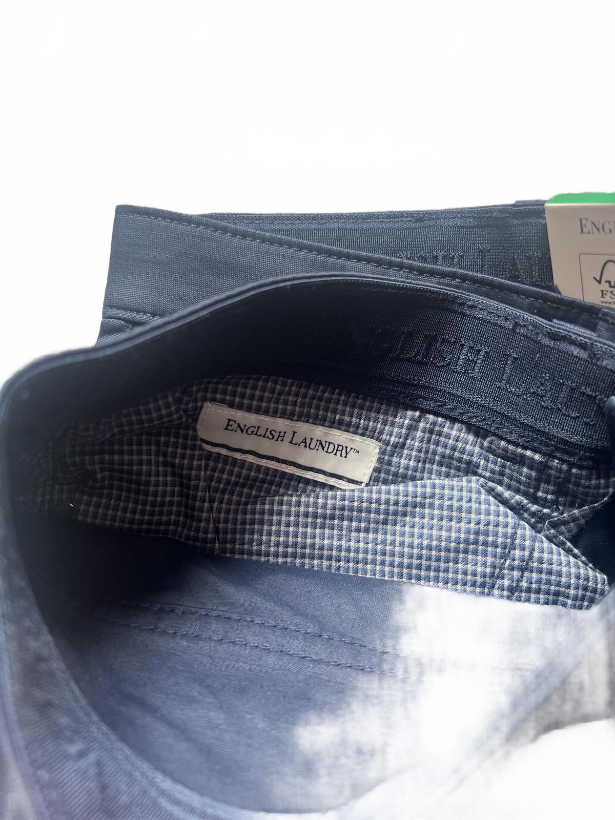 English Laundry navy 5-pocket chinos, size 38” x 32”