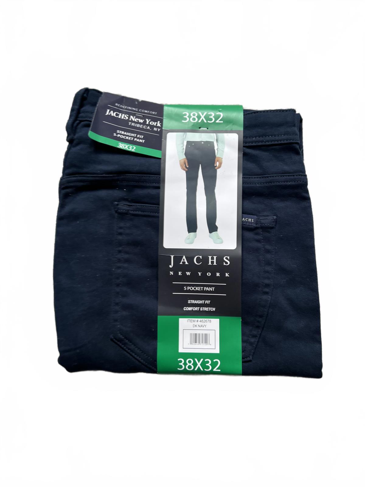 Jachs dark navy 5-pocket chinos, size 38” x 32”