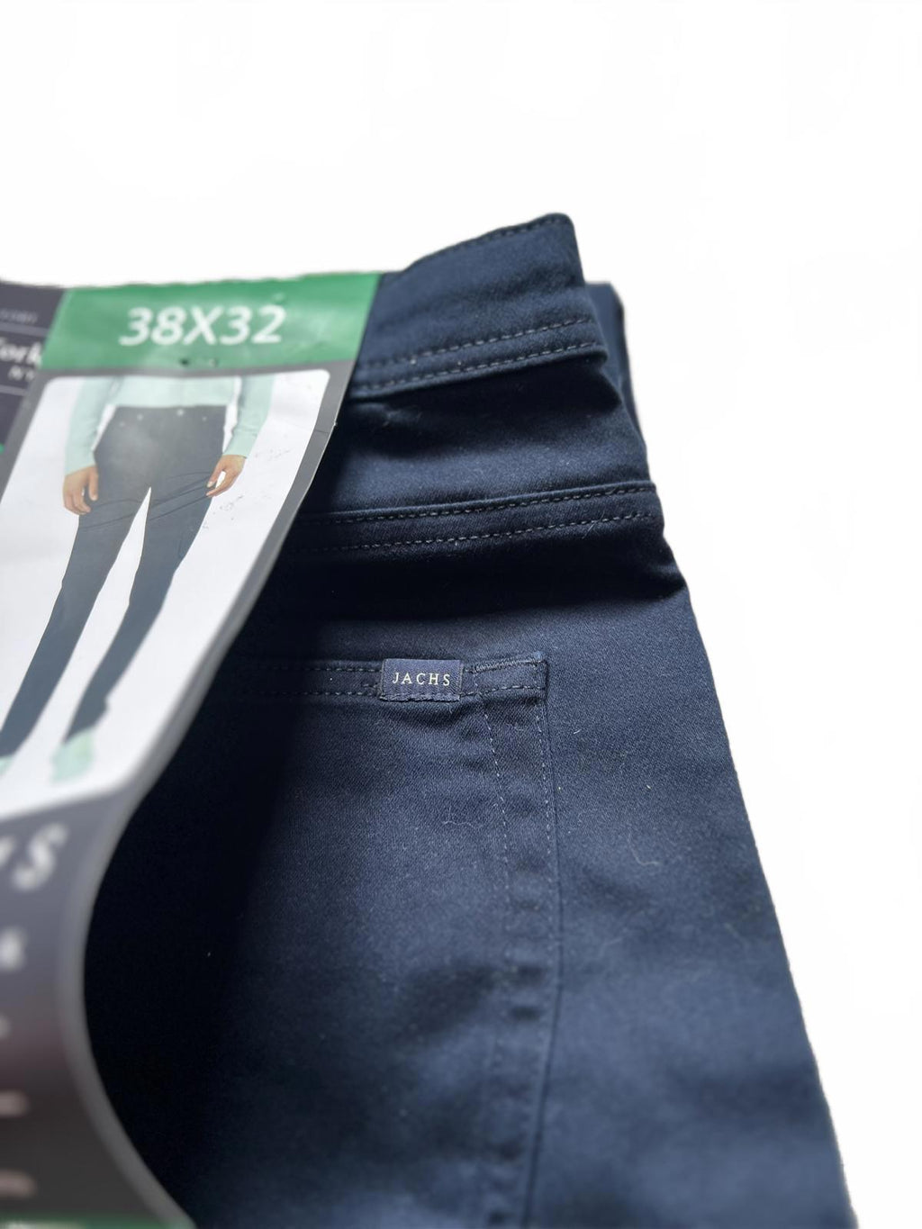 Jachs dark navy 5-pocket chinos, size 38” x 32”
