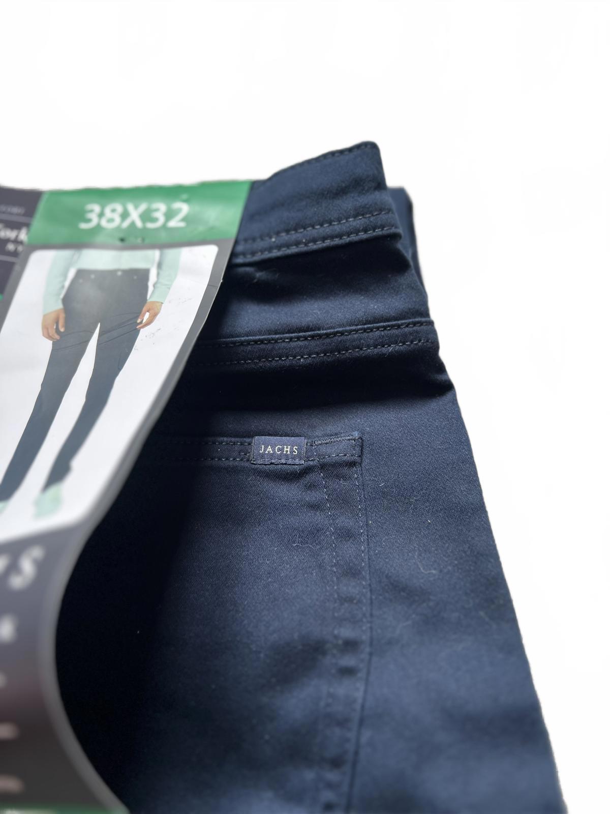 Jachs dark navy 5-pocket chinos, size 38” x 32”