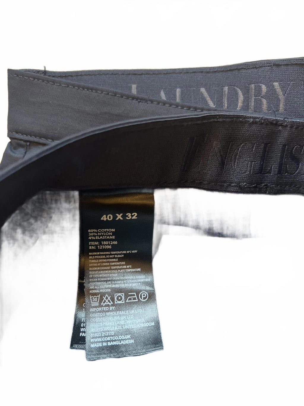 English Laundry Navy chinos, size 40” x 32”