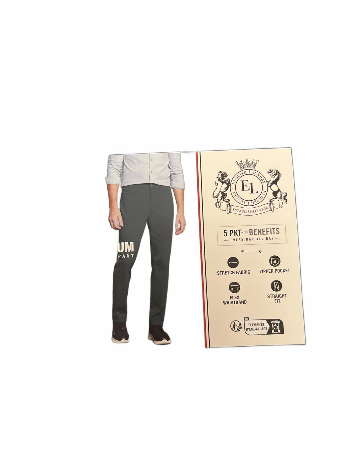 English Laundry navy 5-pocket chinos, size 34” x 30”