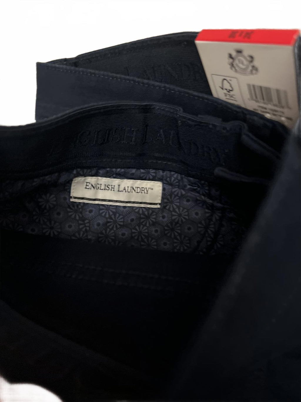 English Laundry navy 5-pocket chinos, size 34” x 30”