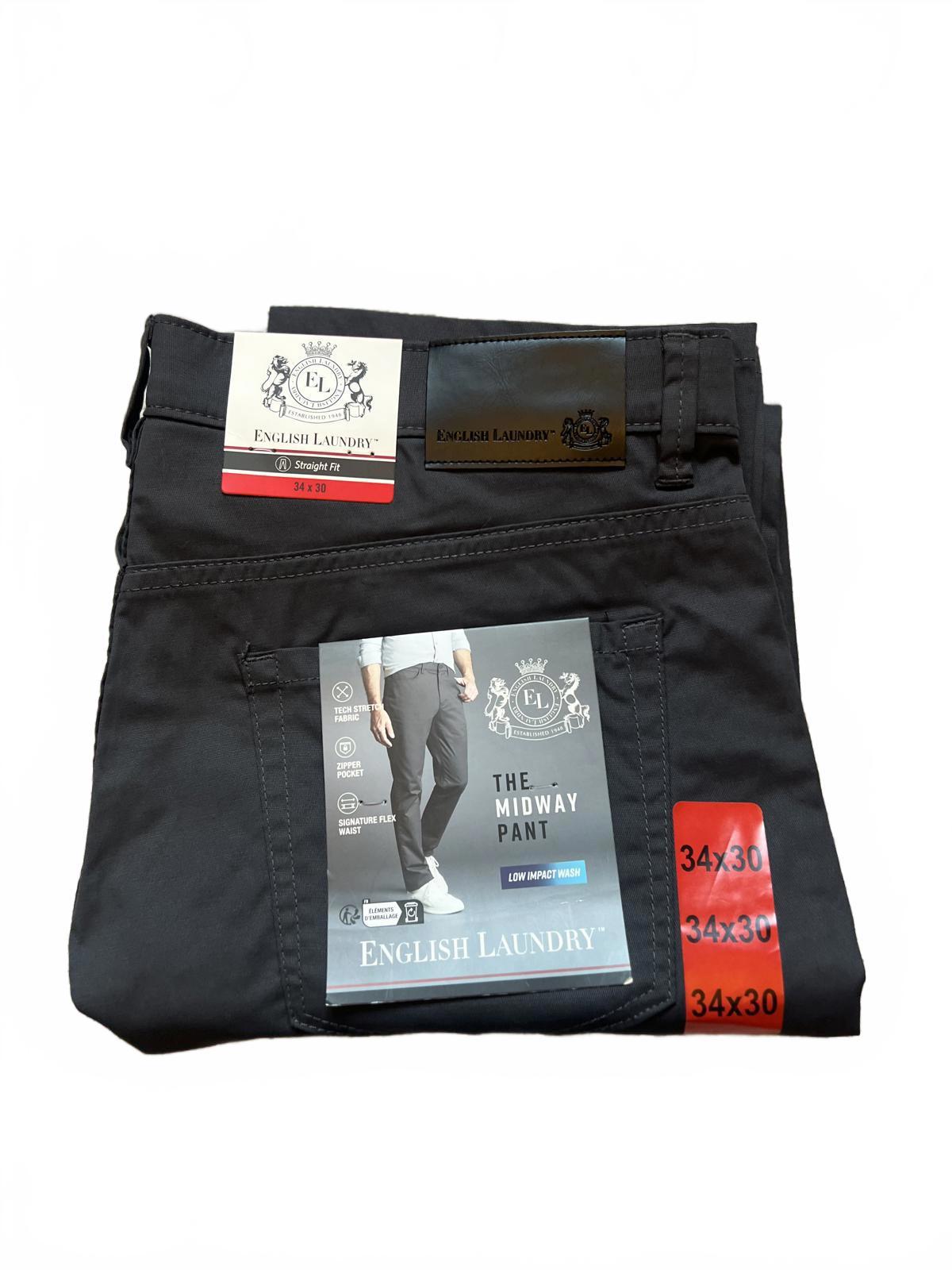 English Laundry Forged Iron 5-pocket chinos, size 34” x 30”