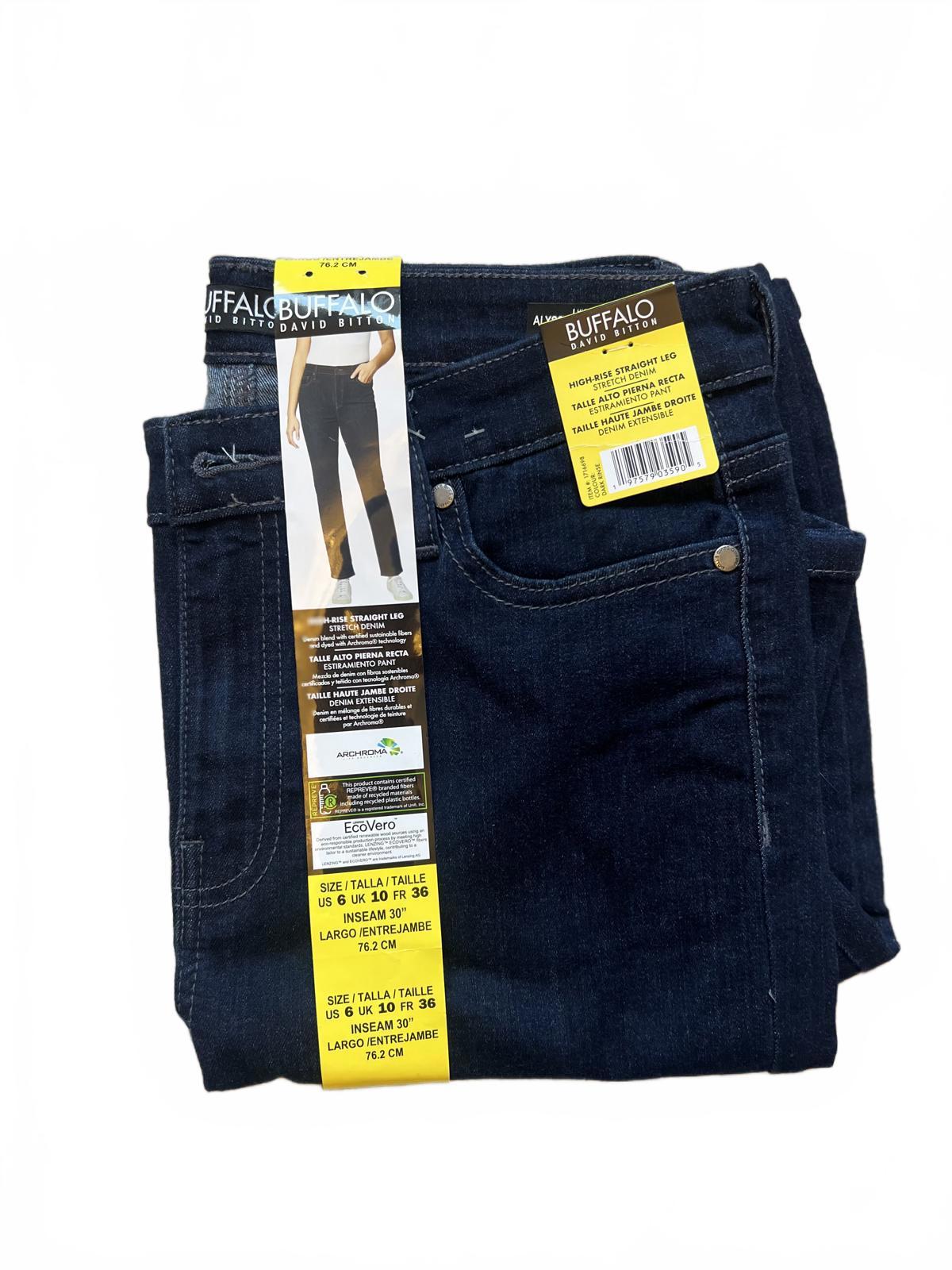 Buffalo ladies high rise straight leg Jeans, size 10