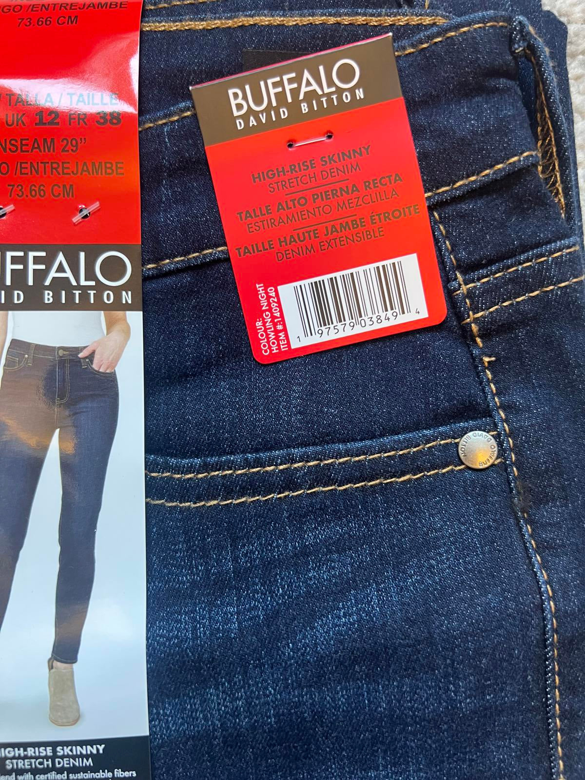 Buffalo ladies high rise skinny Jeans, size 12