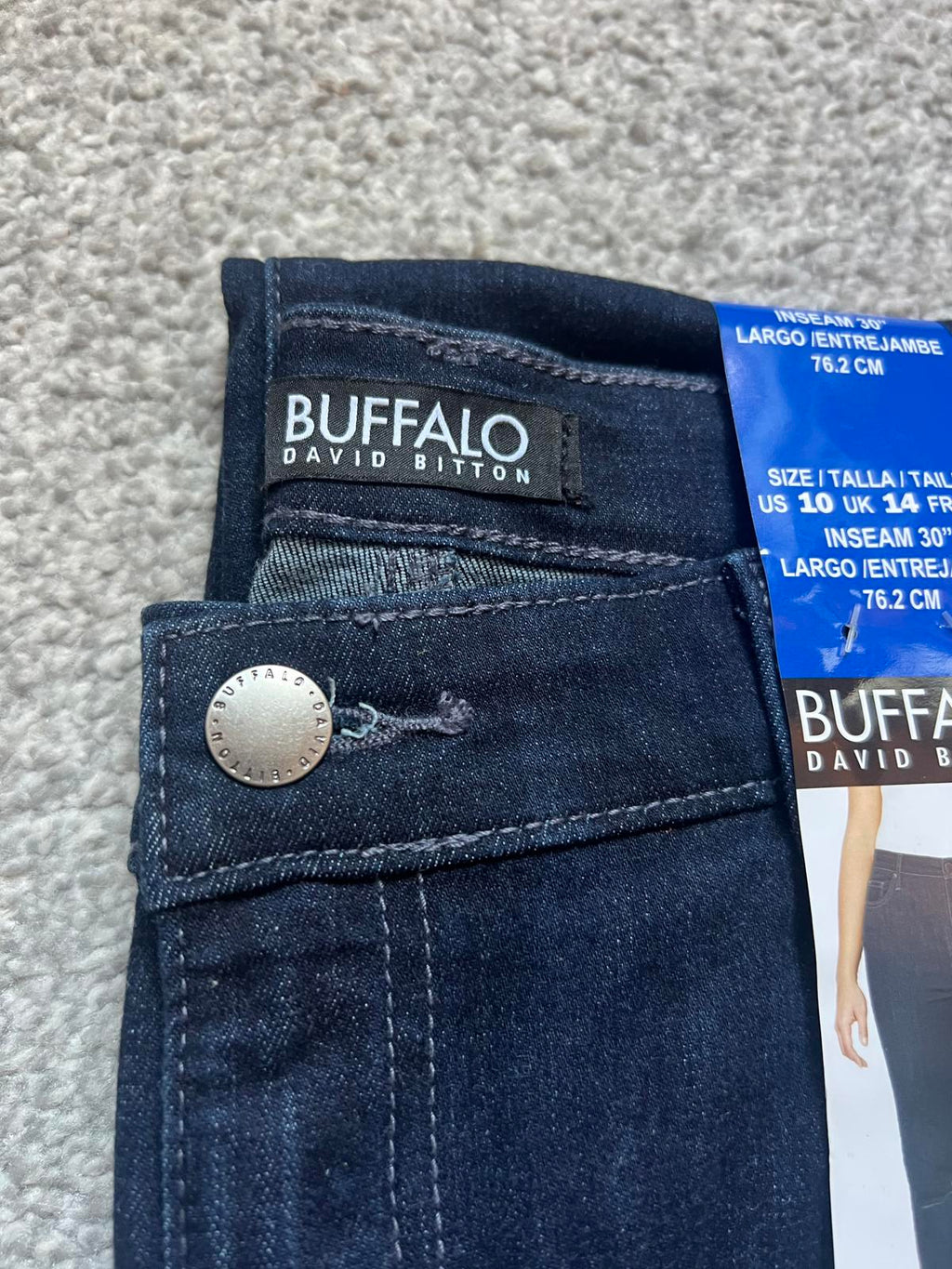 Buffalo ladies high rise straight leg Jeans, size 14