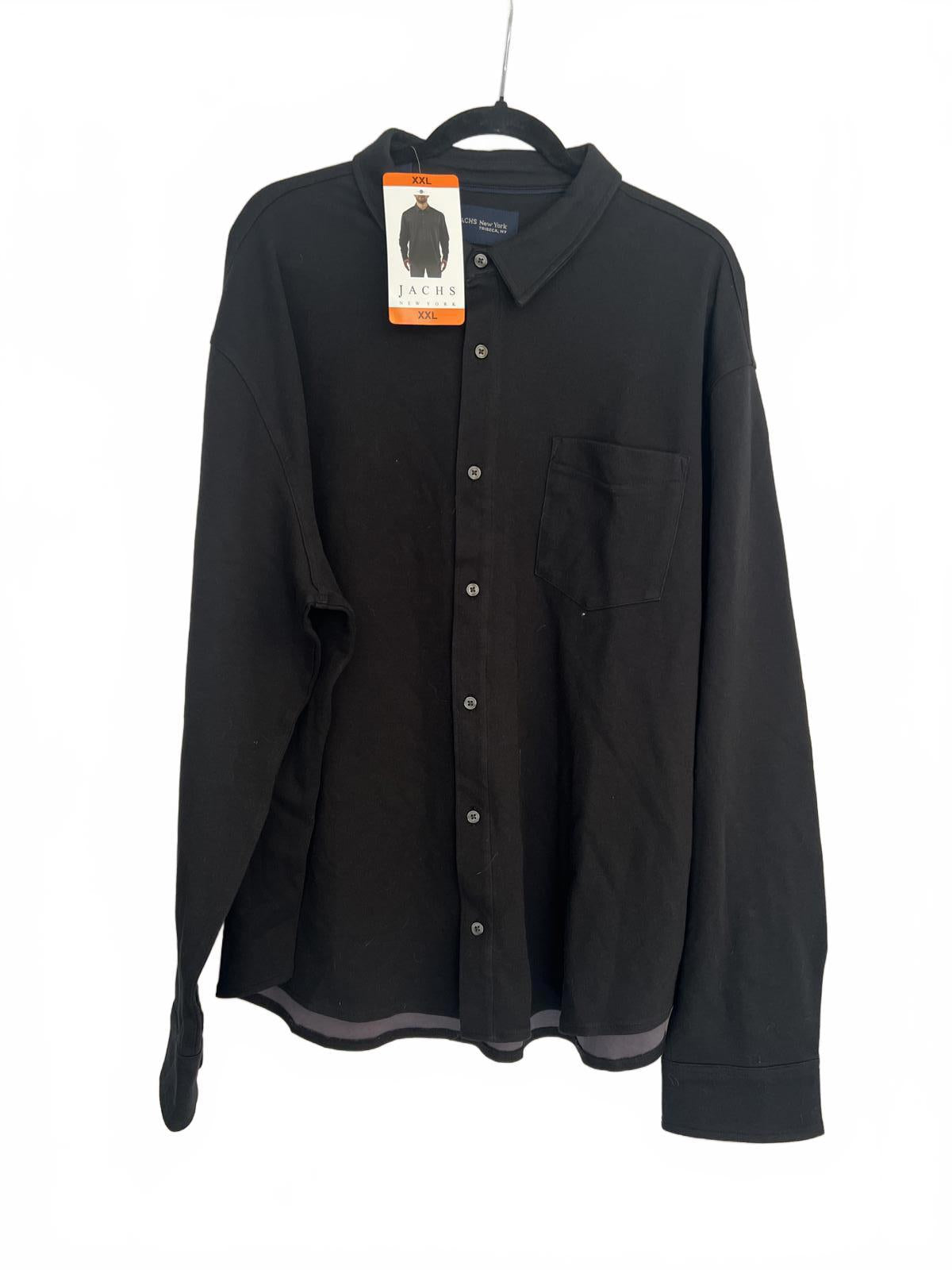 Jachs black long sleeve shirt, size XXL