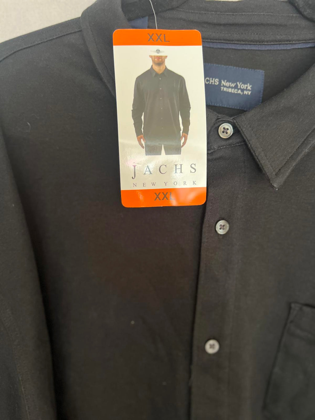 Jachs black long sleeve shirt, size XXL