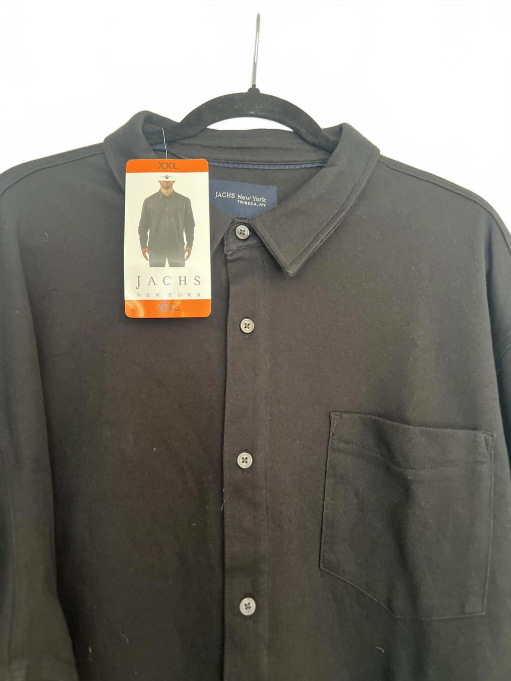 Jachs black long sleeve shirt, size XXL