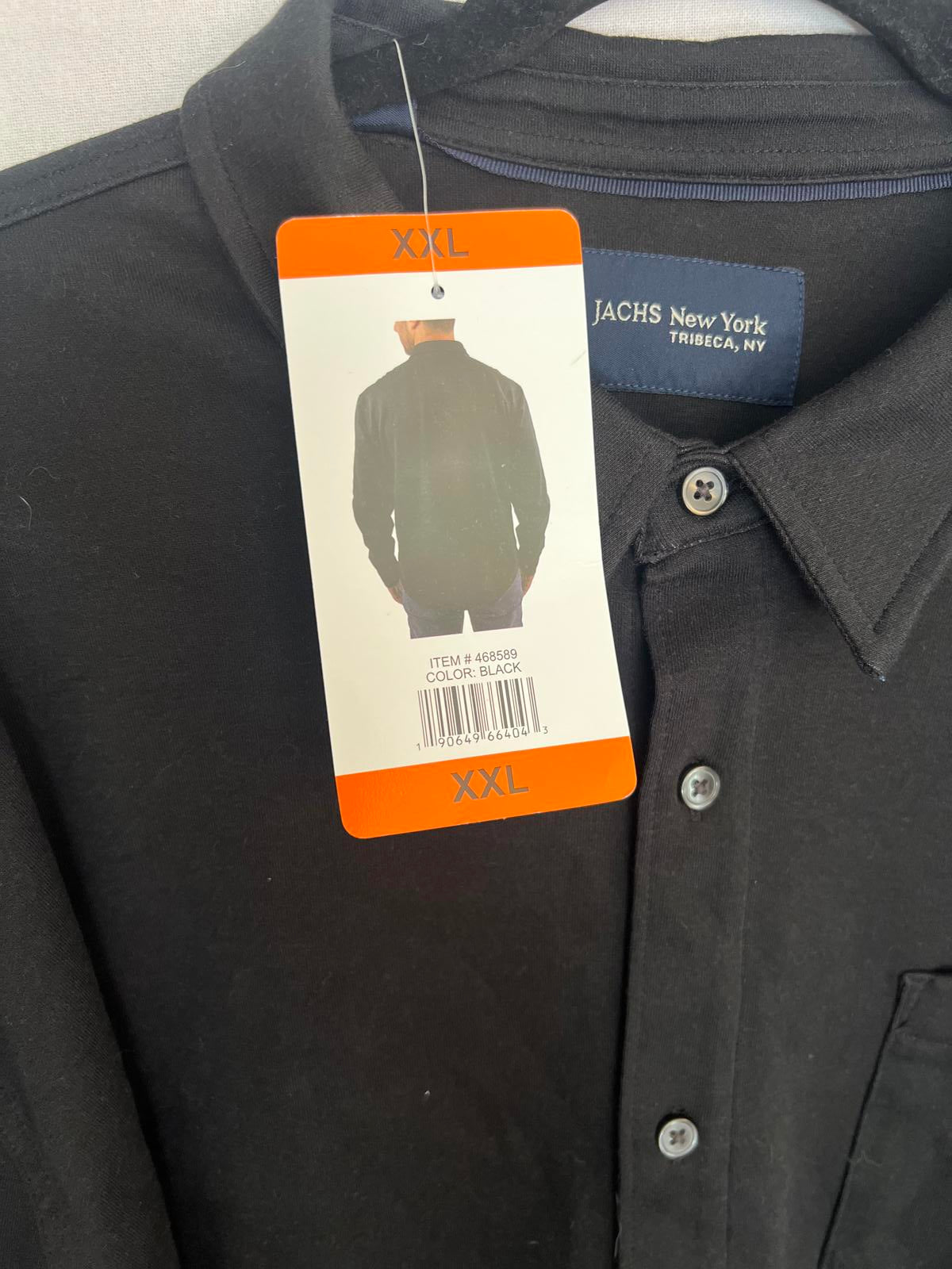 Jachs black long sleeve shirt, size XXL