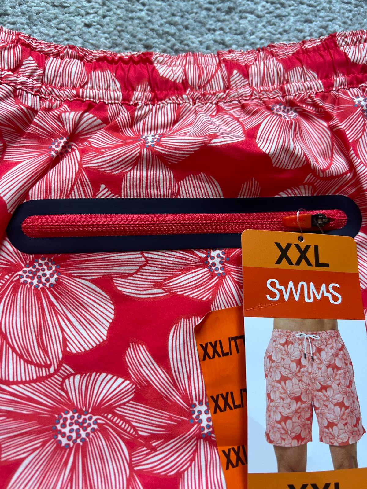 Swims men’s Red swim shorts, size XXL