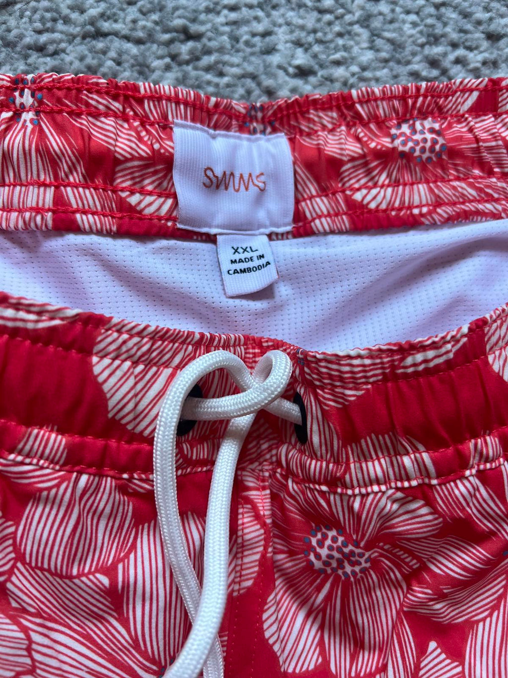 Swims men’s Red swim shorts, size XXL
