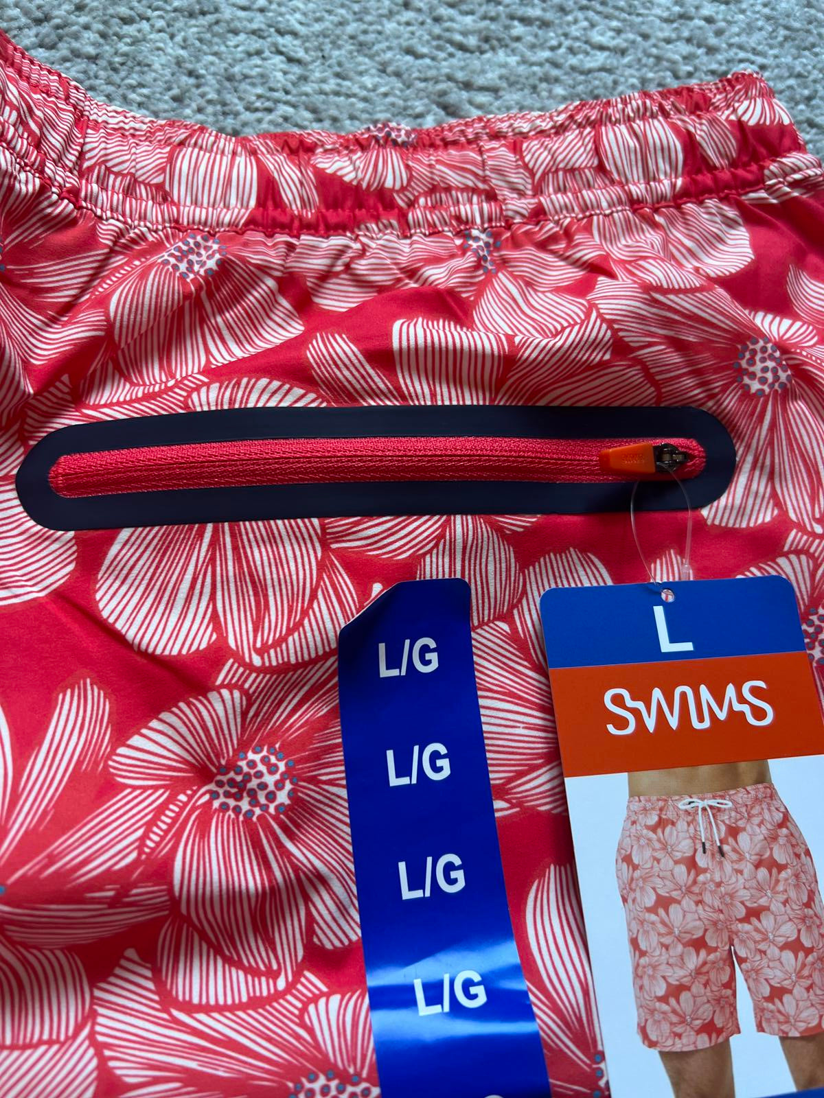 Swims men’s Red swim shorts, size large