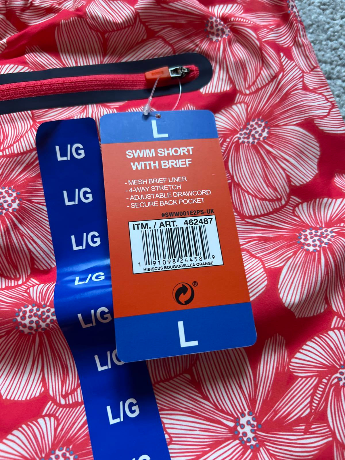 Swims men’s Red swim shorts, size large