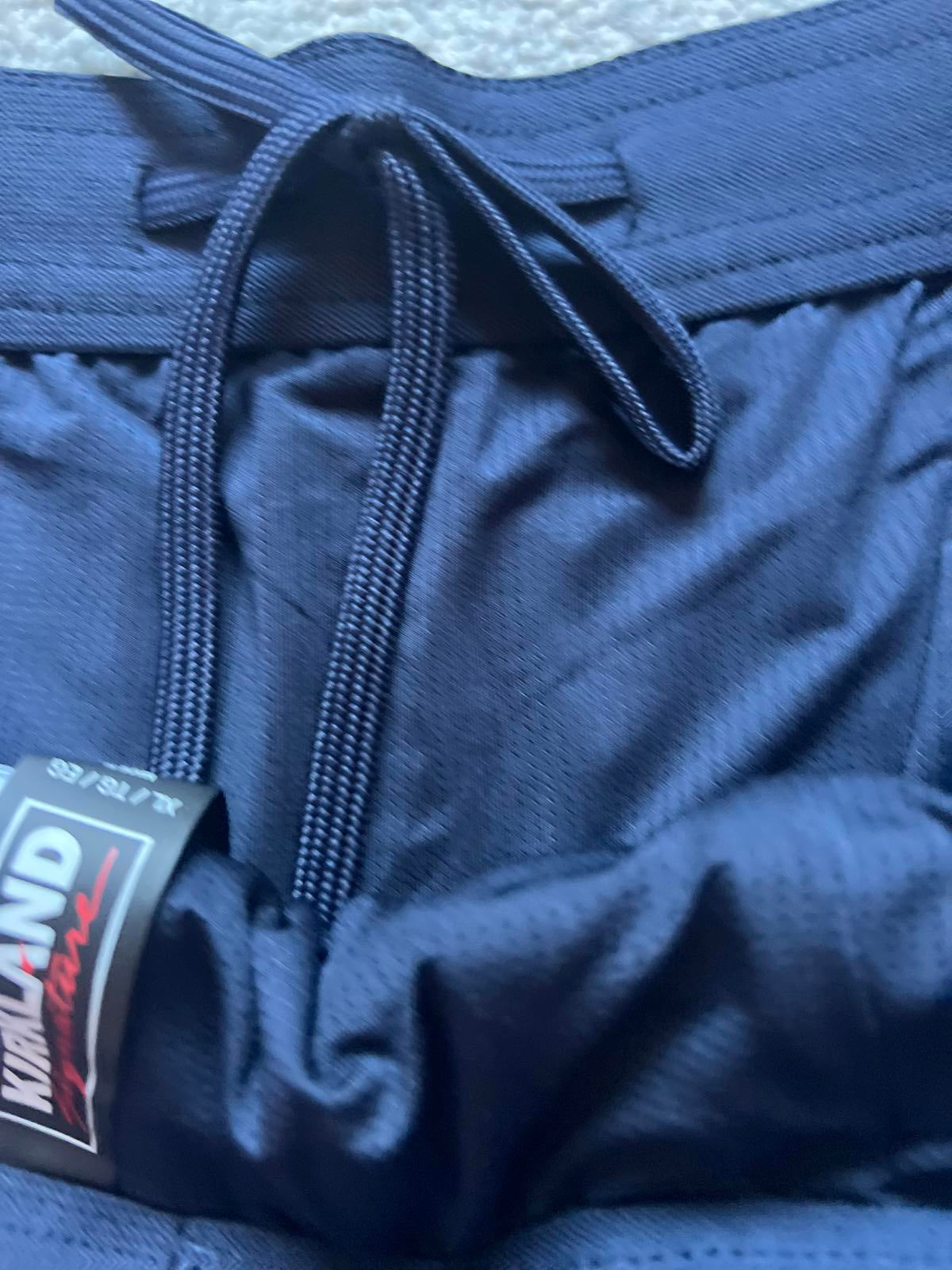 Kirkland men’s blue stripe swim shorts, size XL